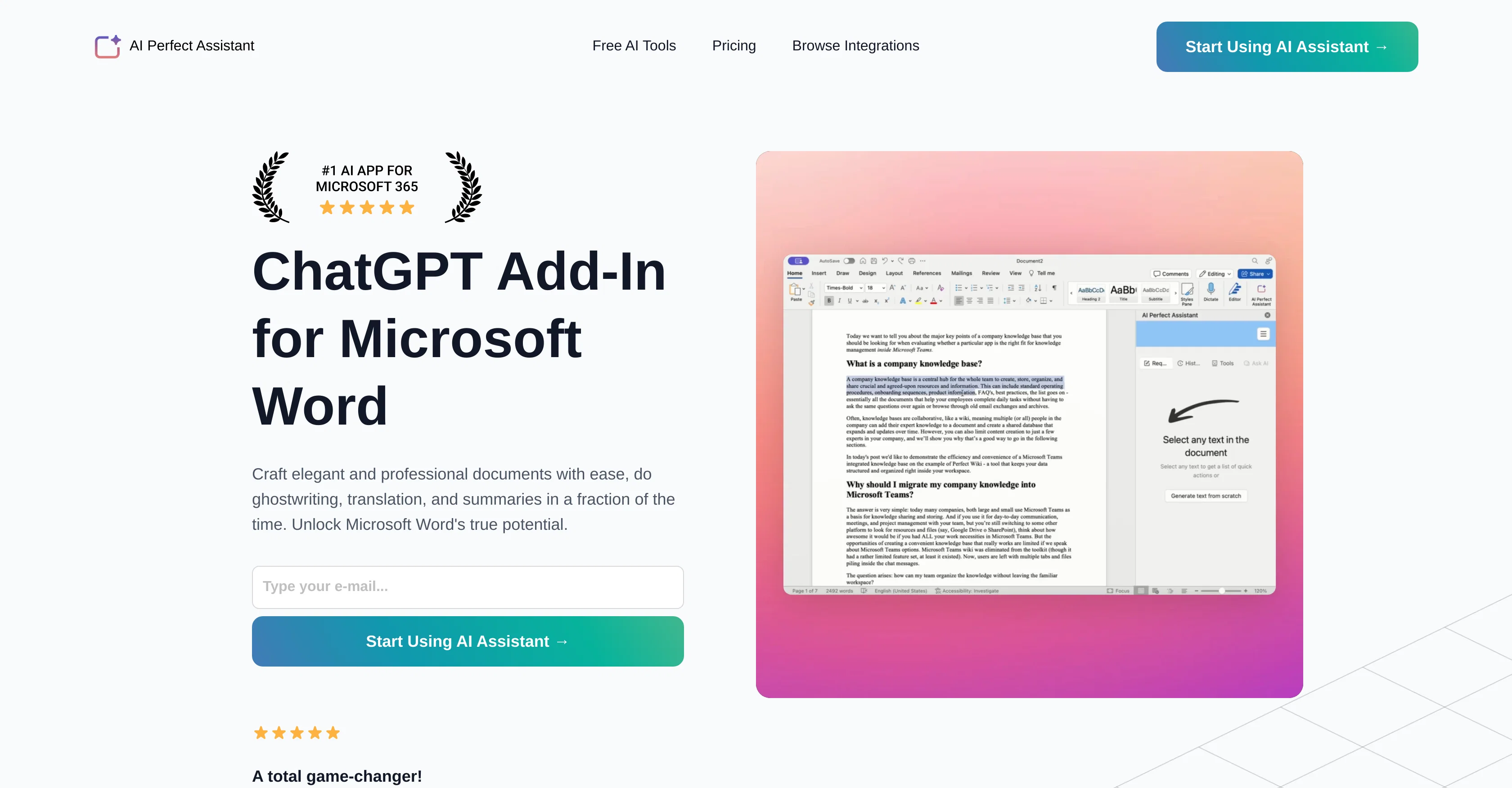 AI Perfect Assistant website