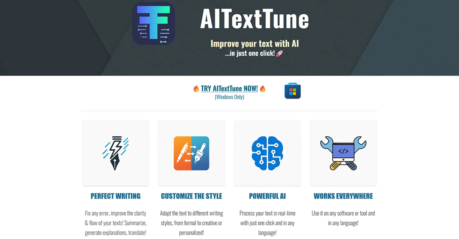 AITextTune website