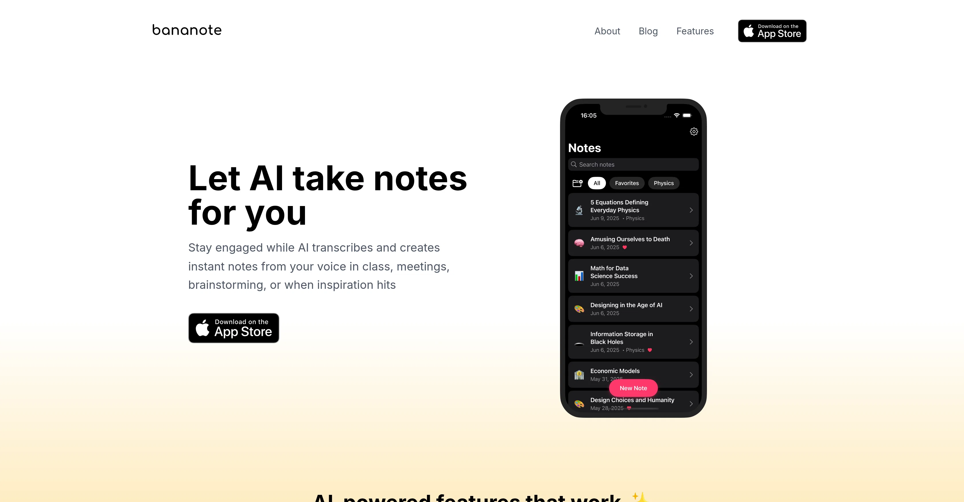 Bananote website