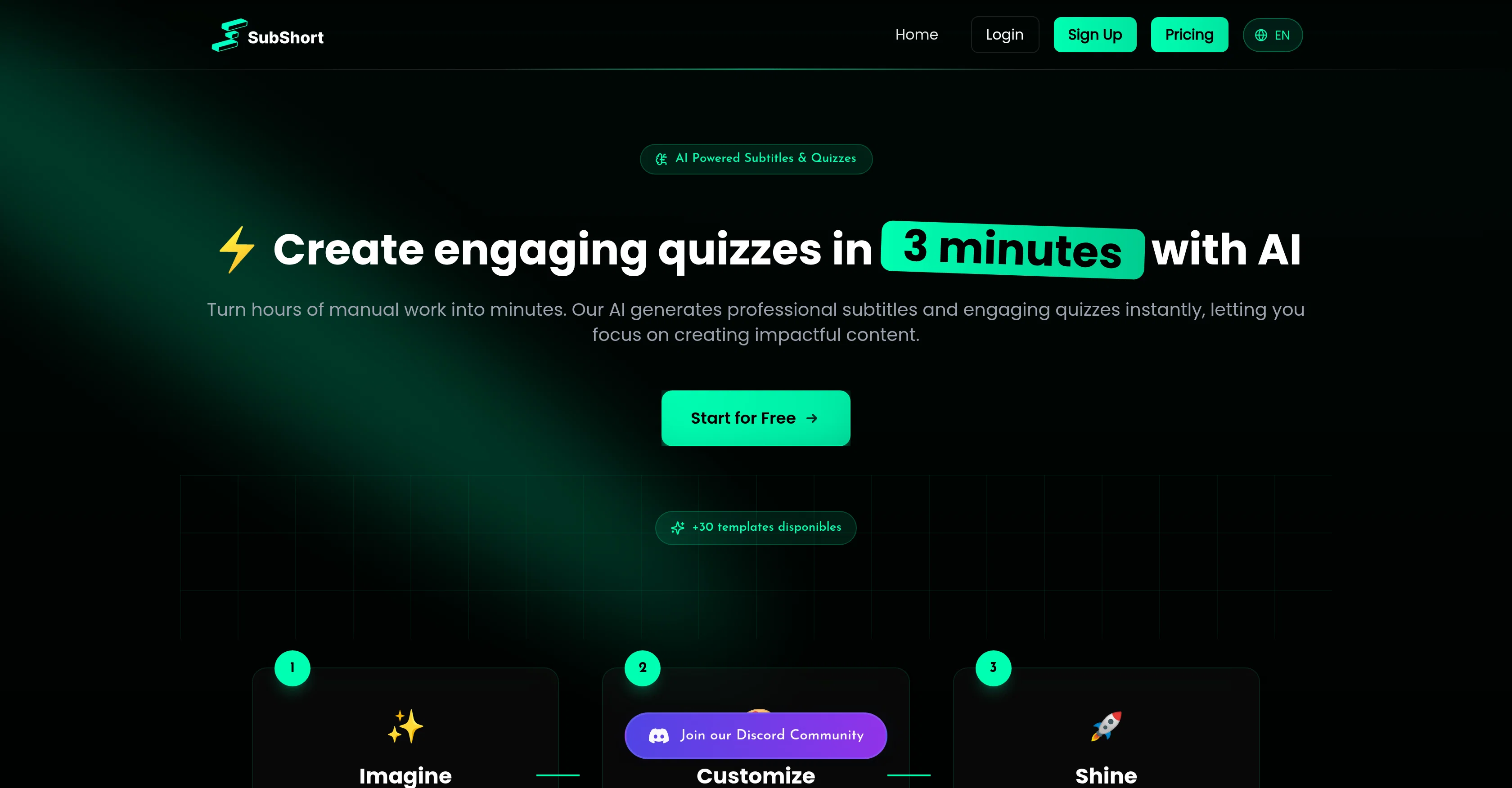 SubShort website