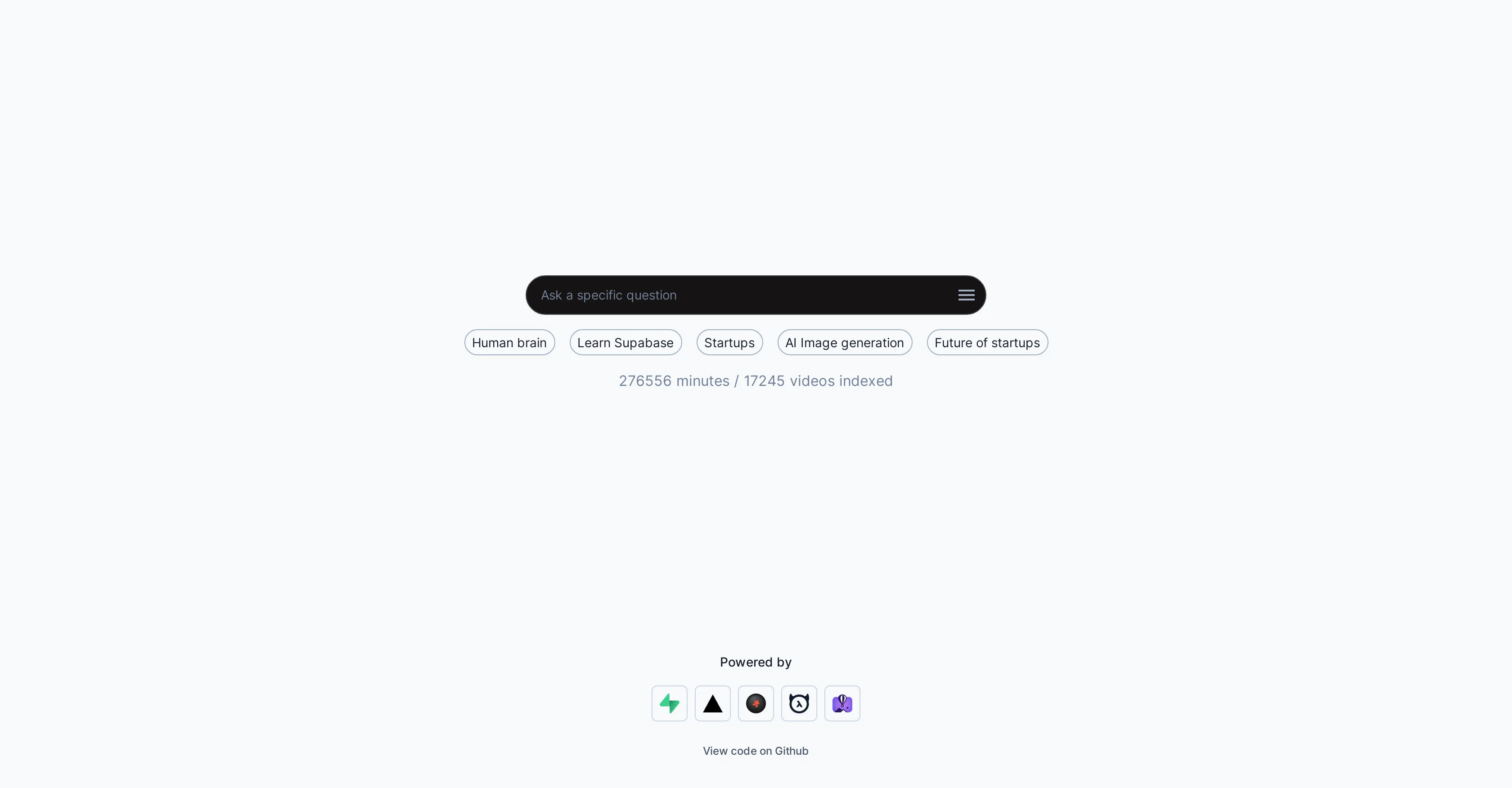 AI Video Search Engine website