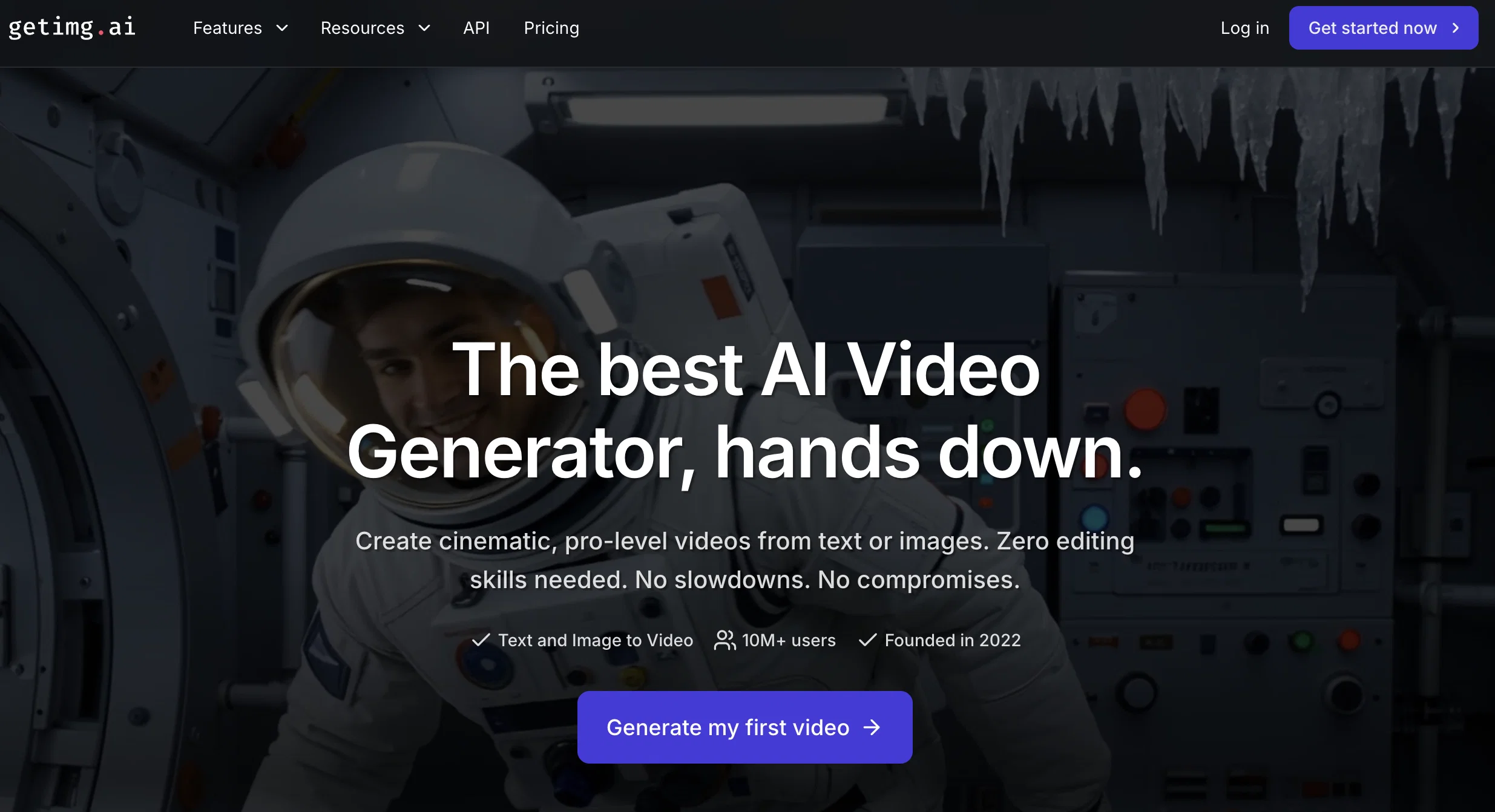 Getimg.ai Video Generator website