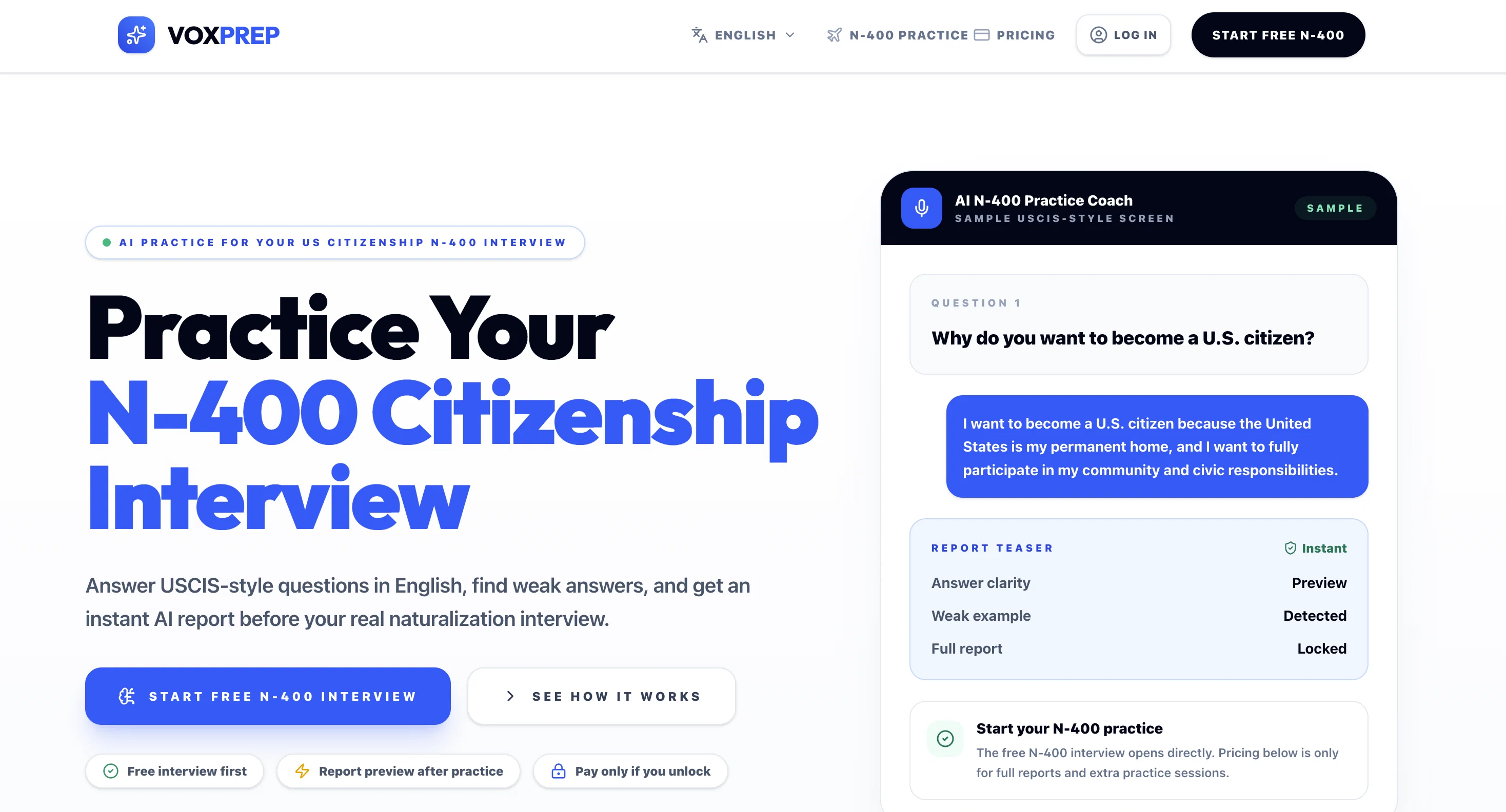 VoxPrep AI website