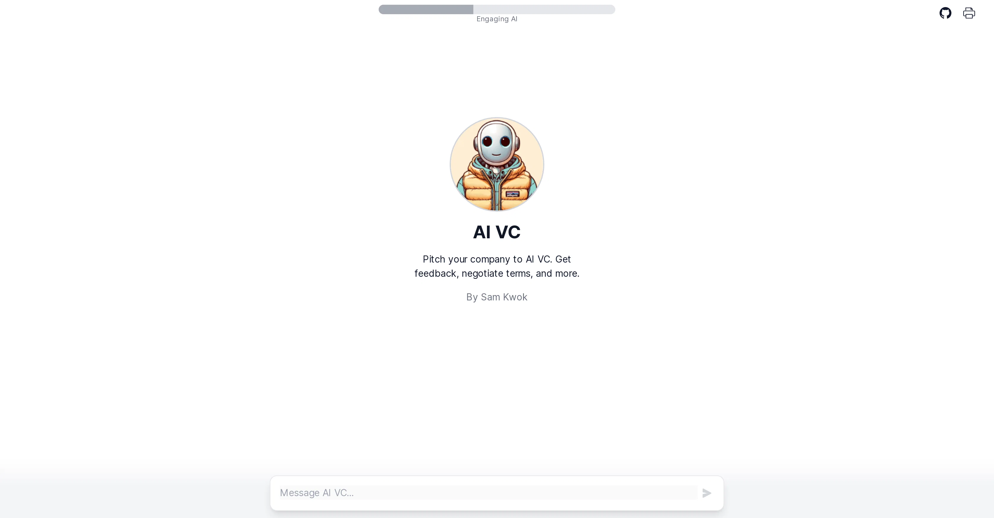 AI VC website