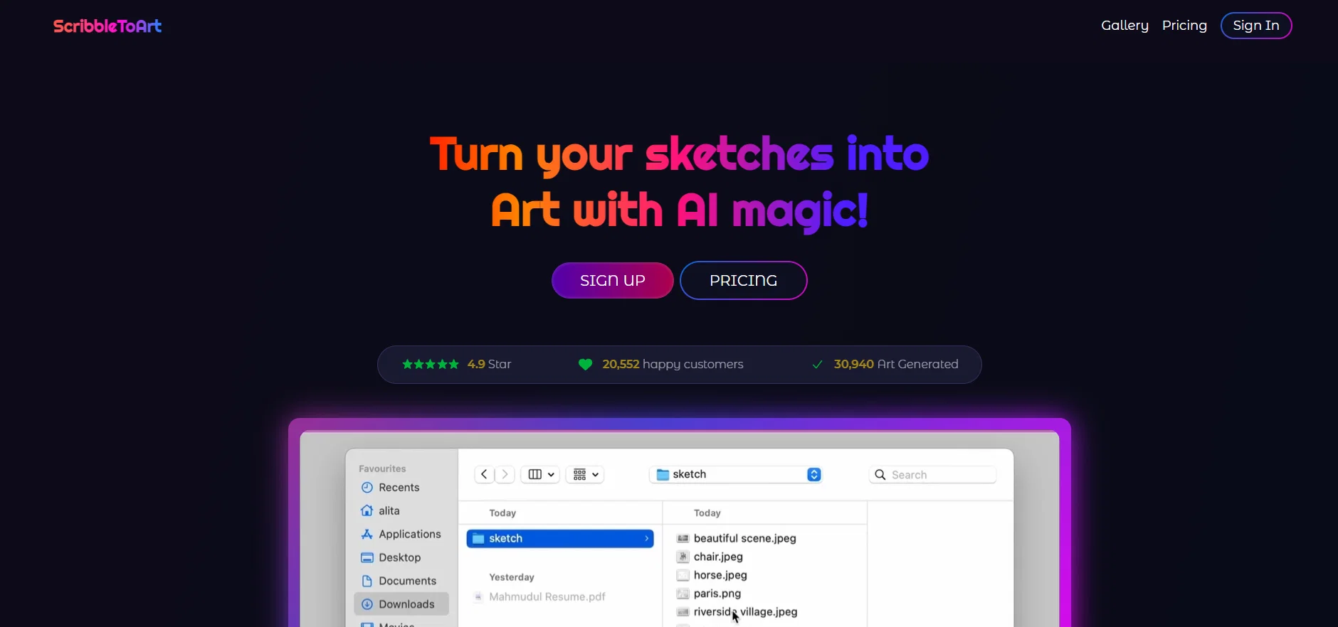 Scribbletoart website