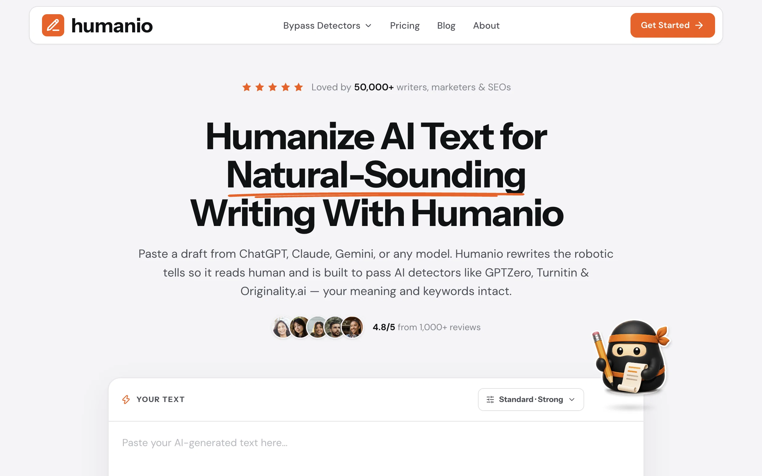 Humanio AI website