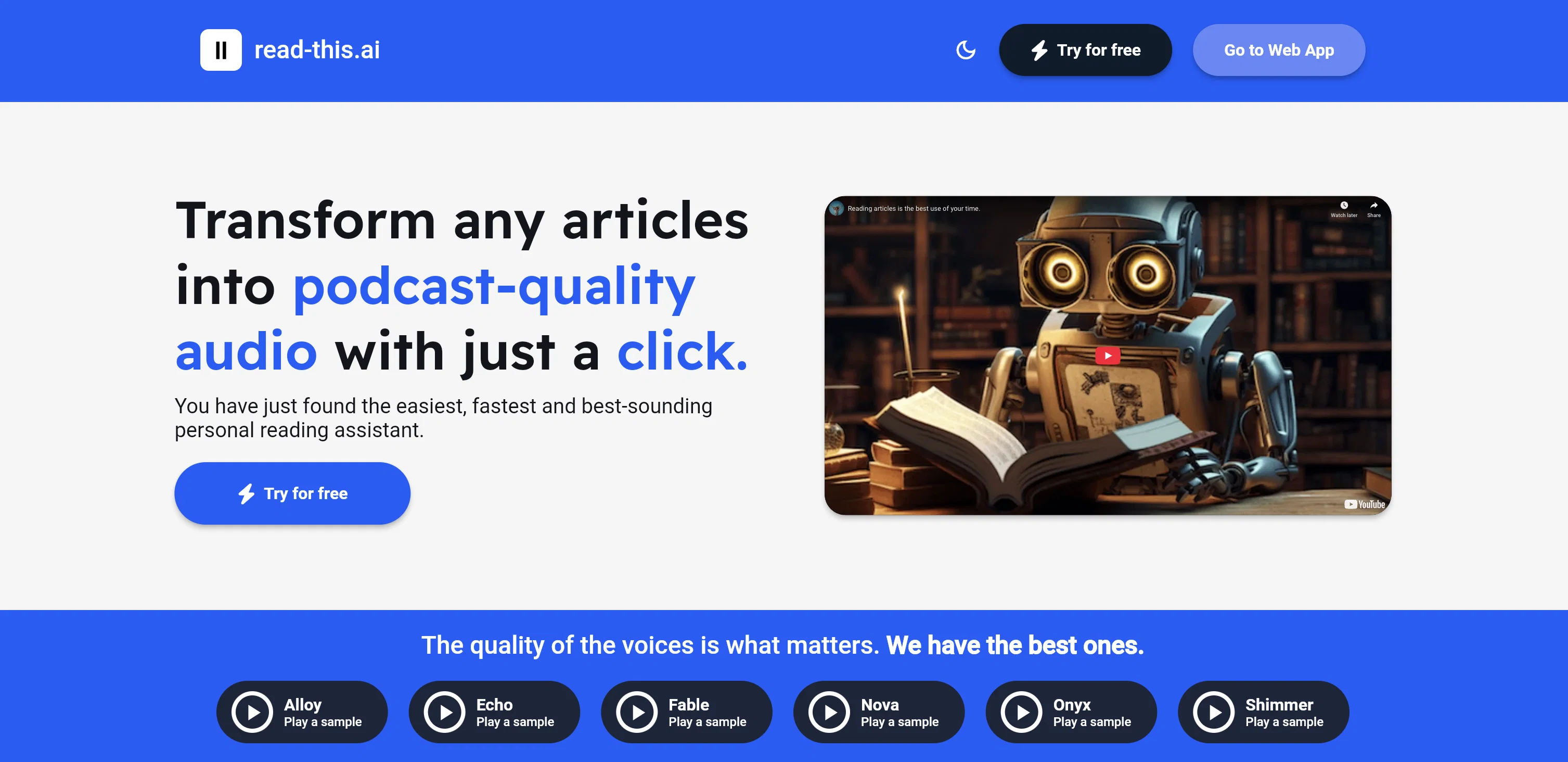 Read-this.ai website
