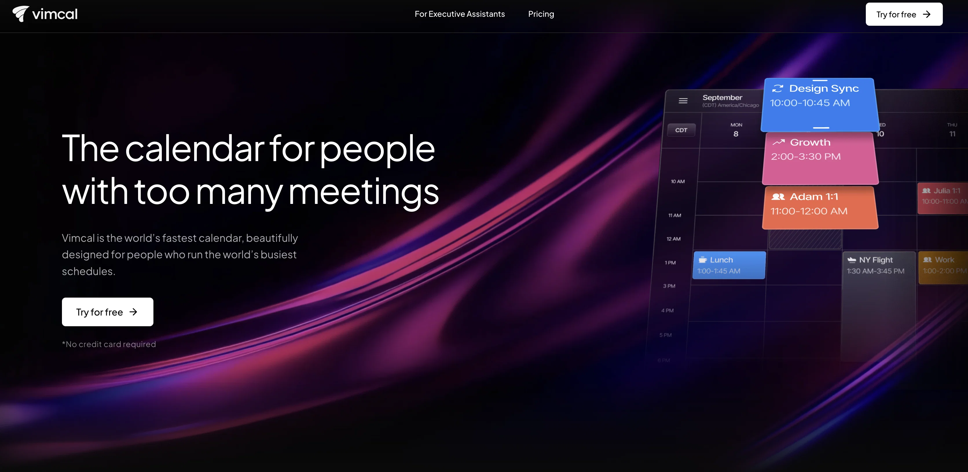 Vimcal website