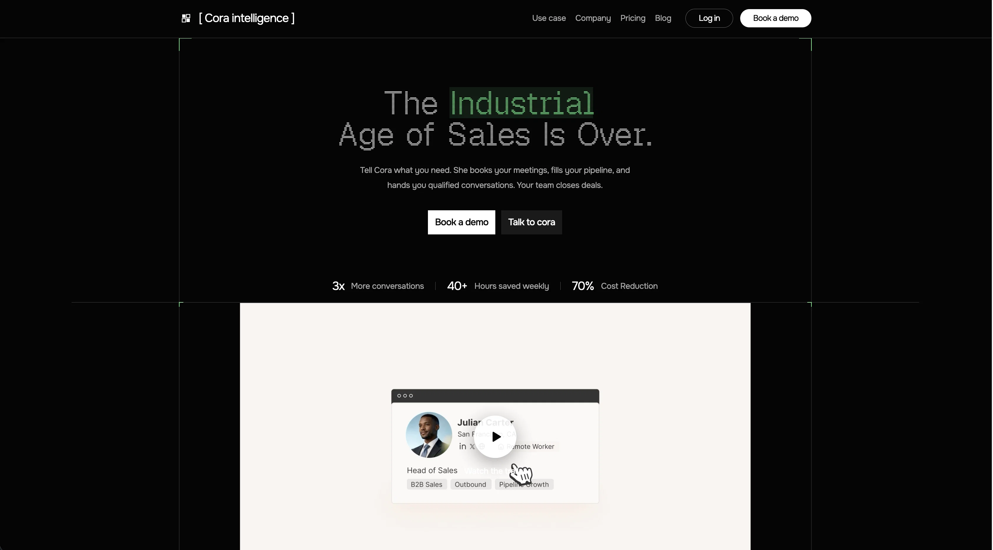 Cora Intelligence website