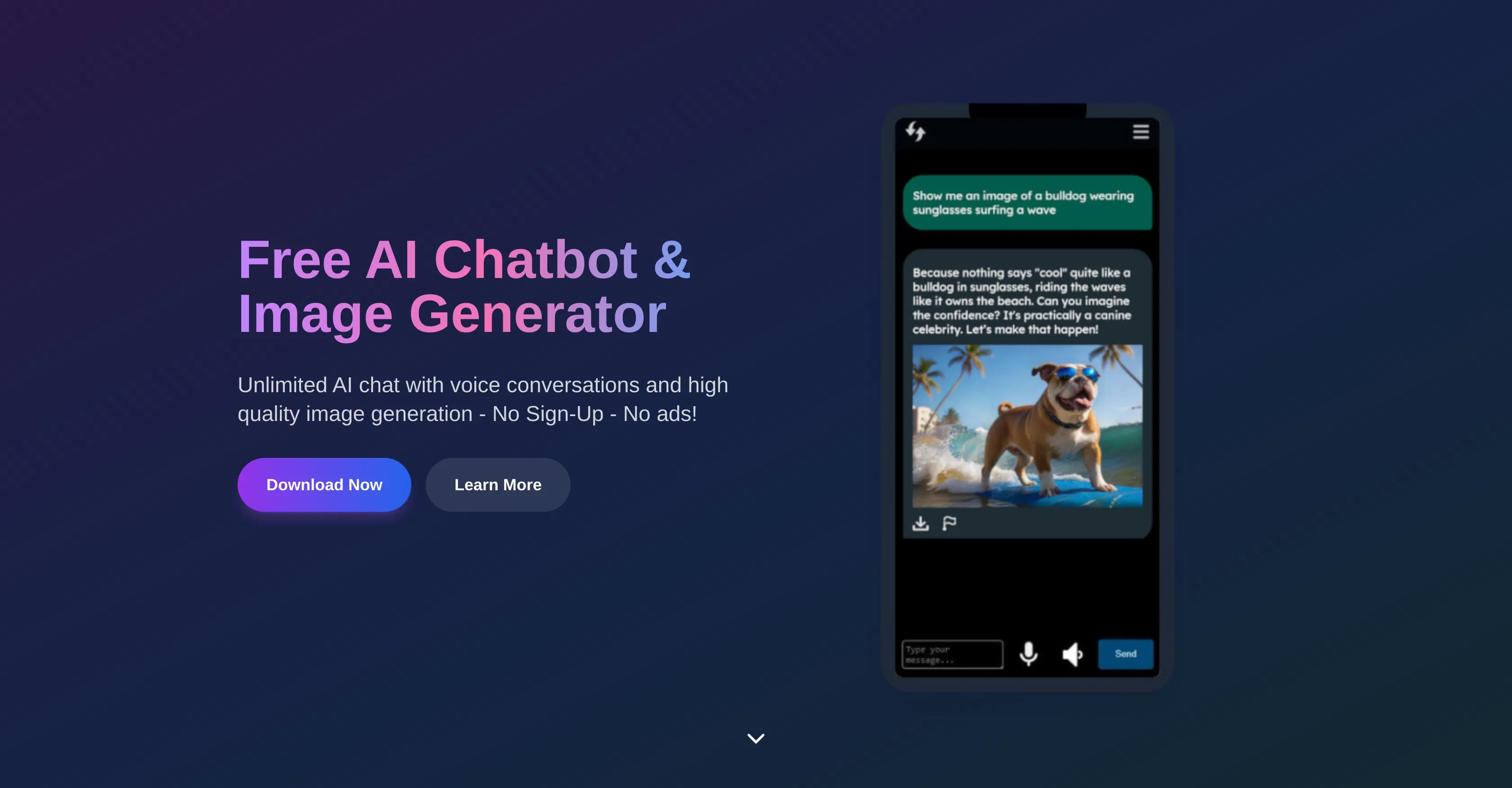 Free AI Chatbot & Image Generator website