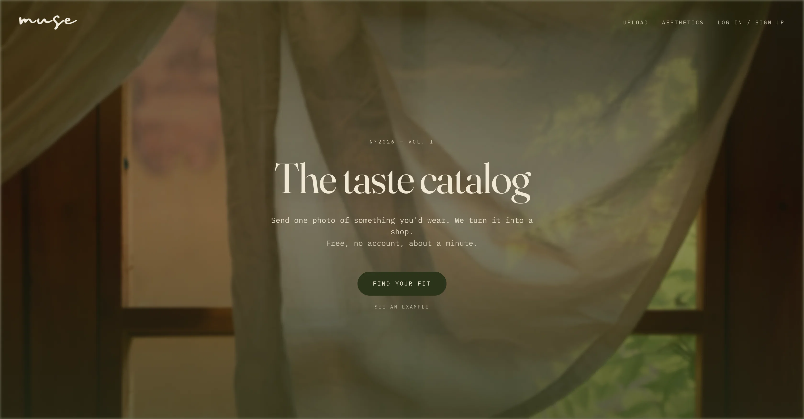 The Muse Shop website