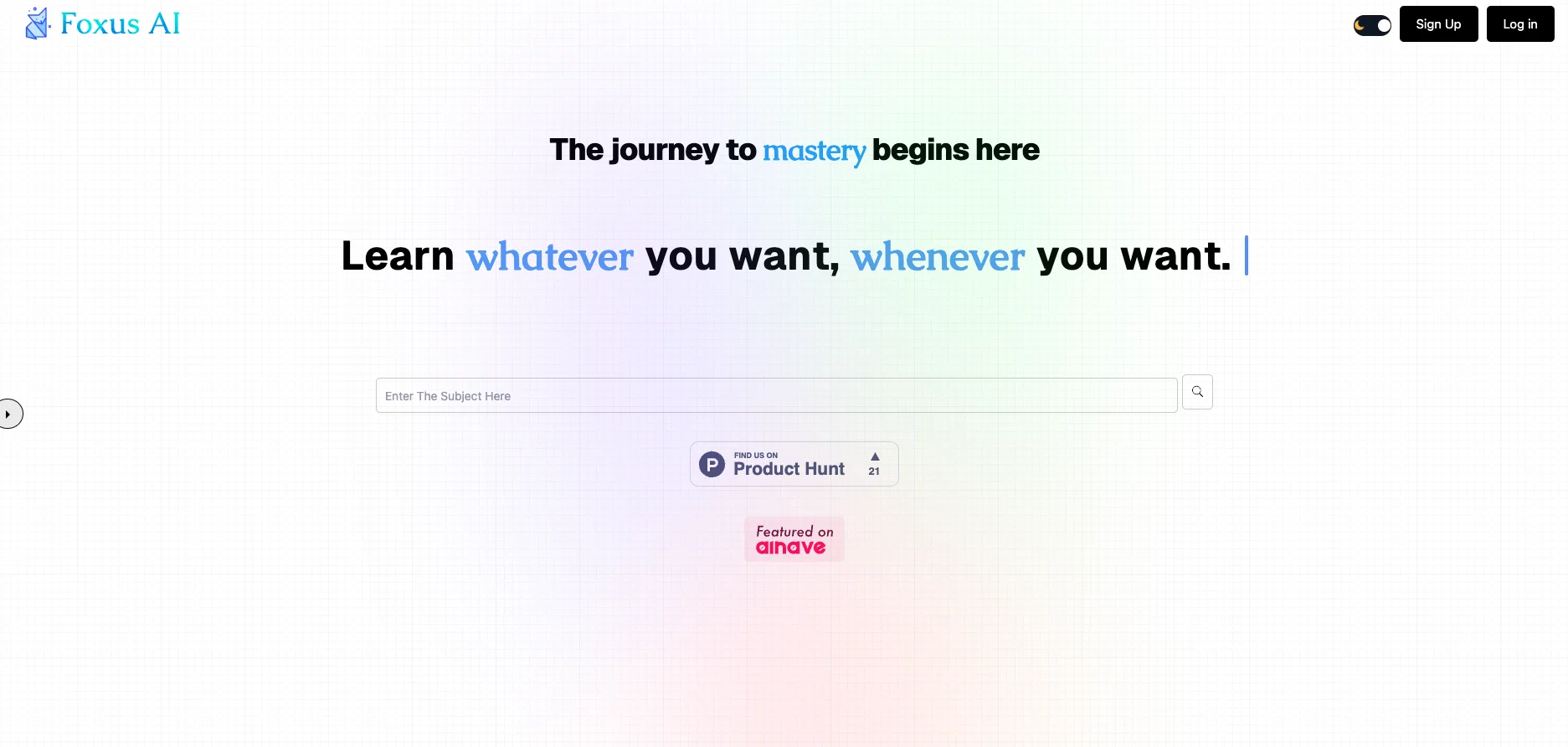 Foxus AI website