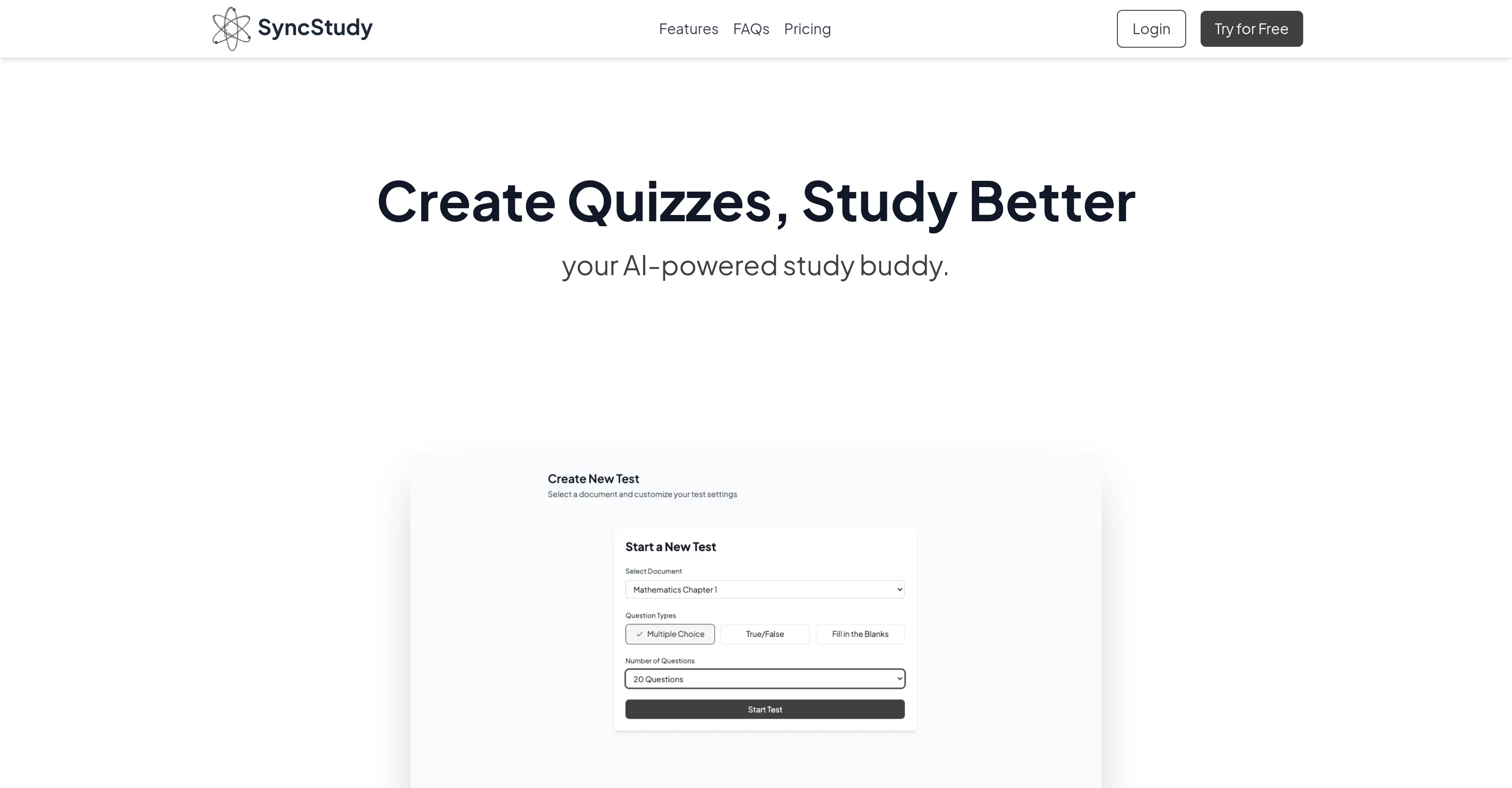 SyncStudy website