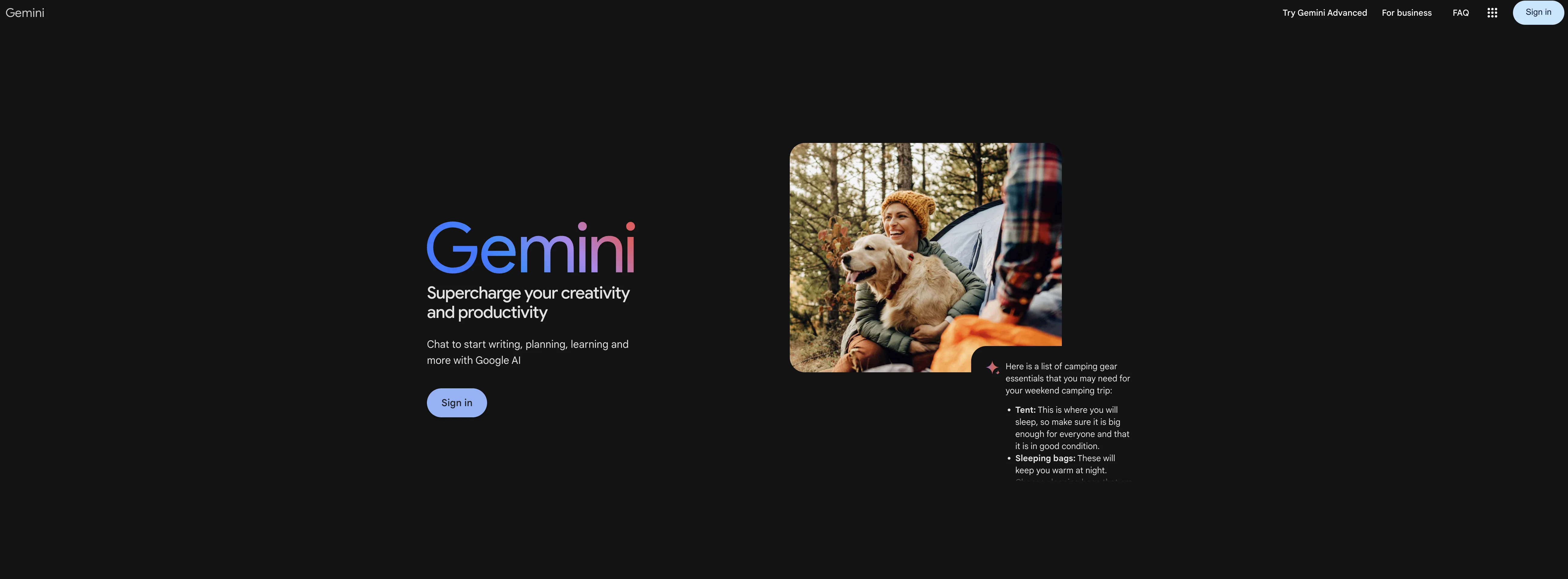 Gemini website