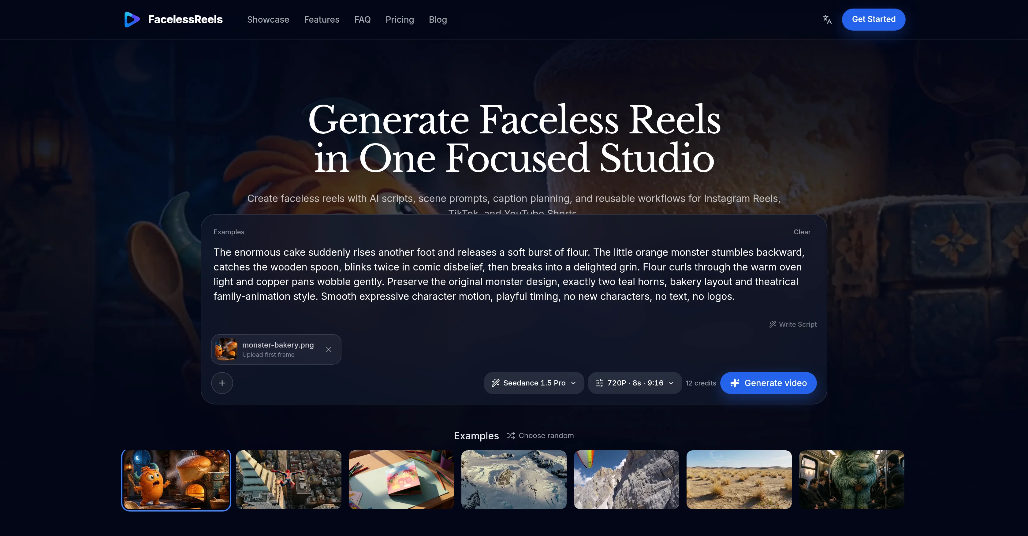 FacelessReels.app website