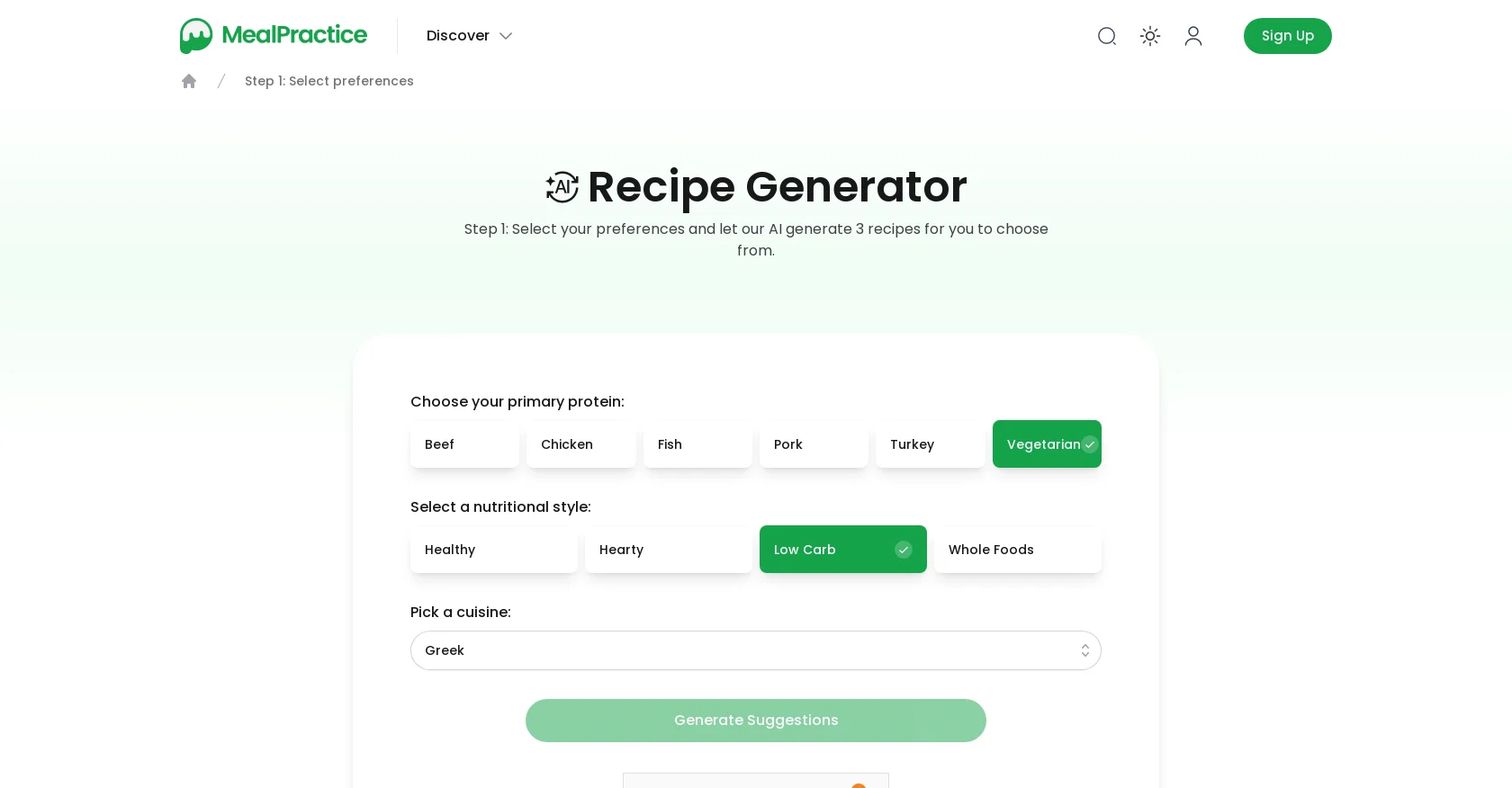 Mealpractice website