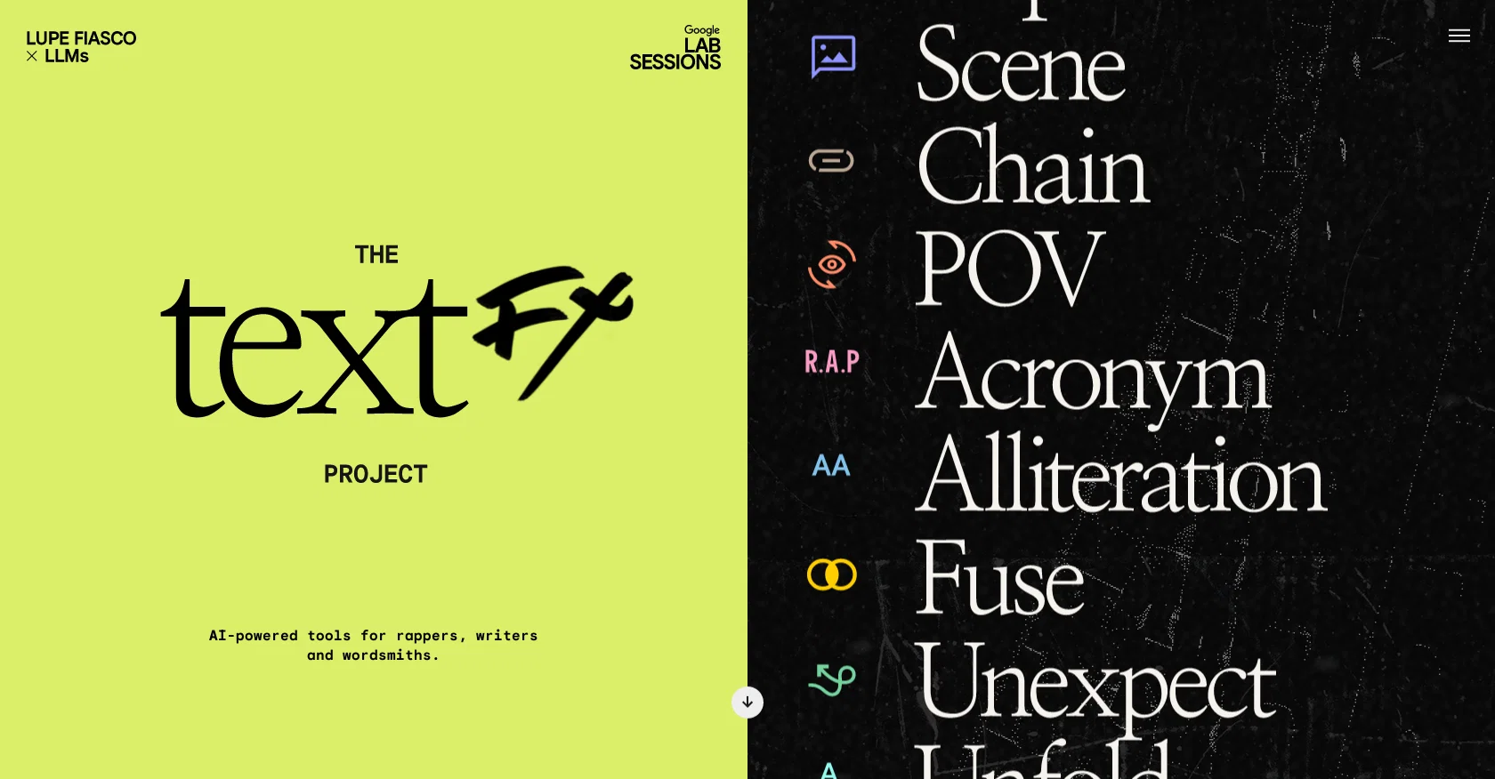 TextFX website
