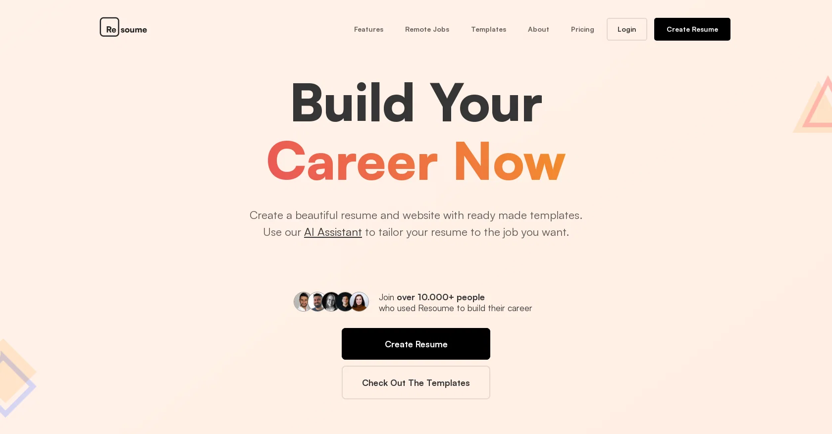 Resoume website