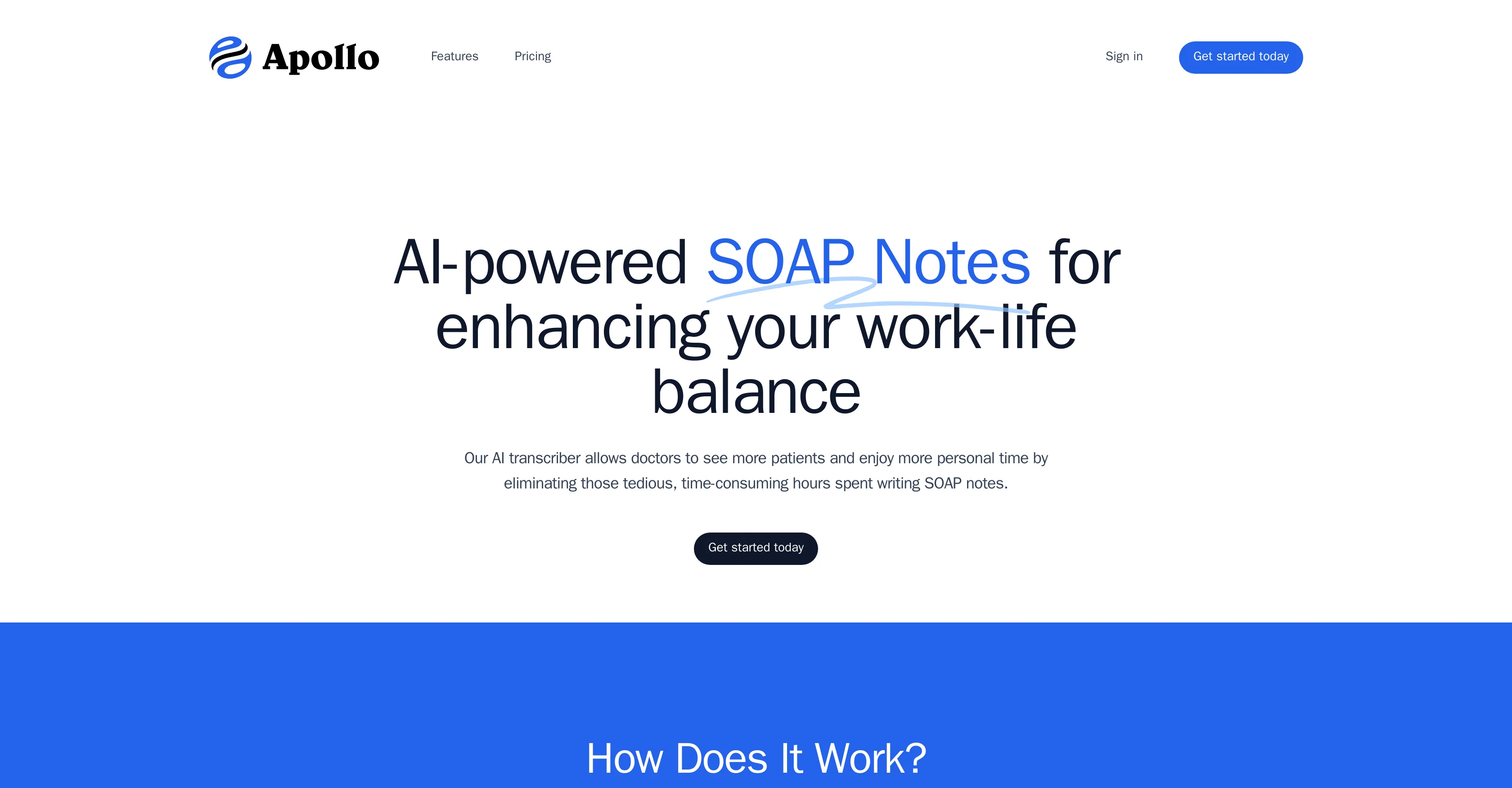 Apollo Health MD website
