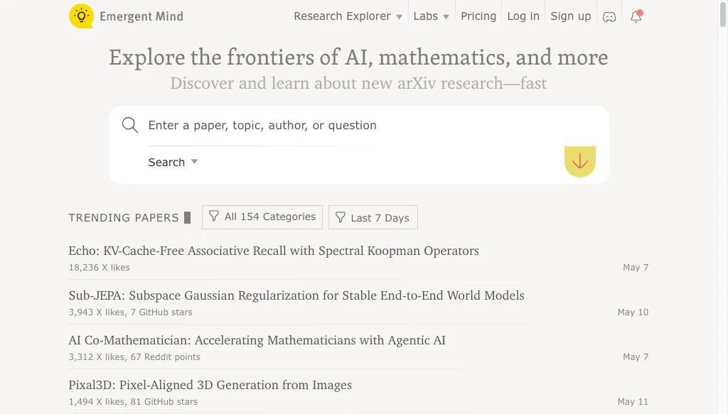 Emergent Mind website
