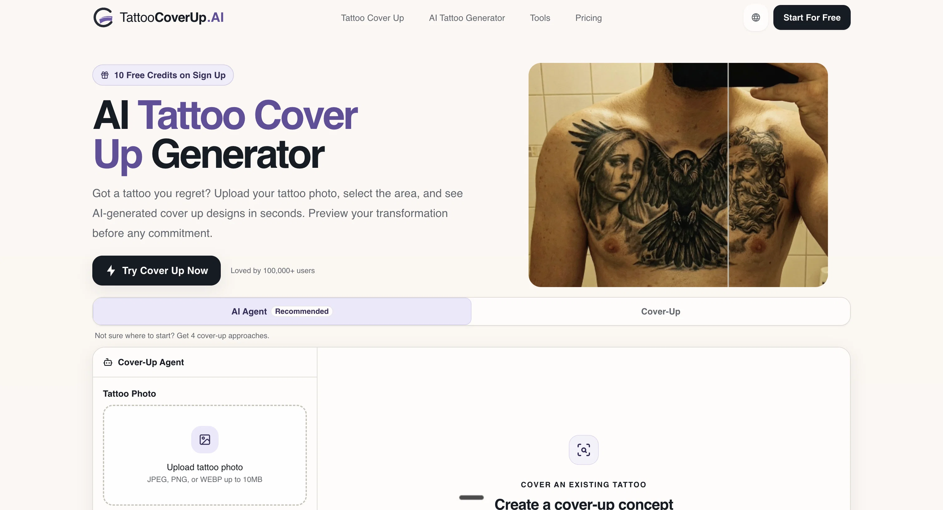 TattooCoverUp.AI website