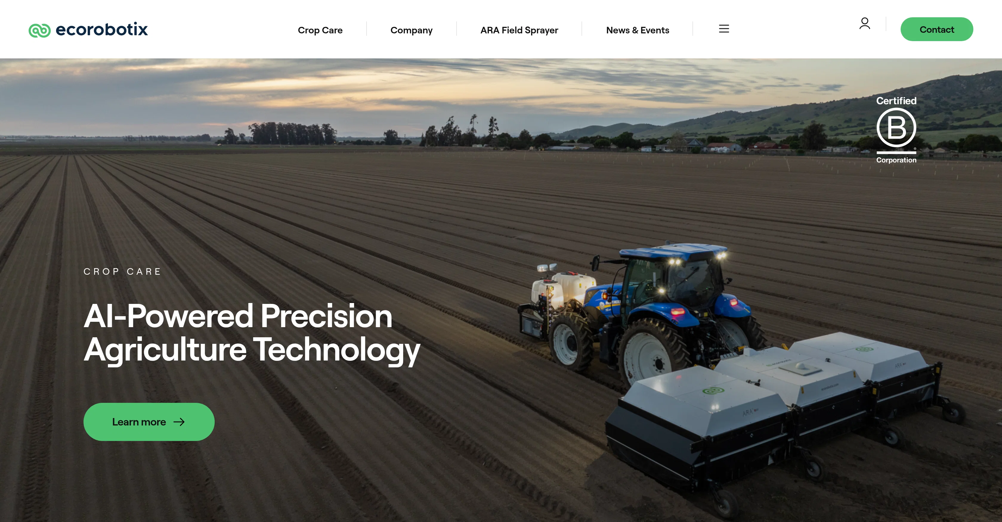 Ecorobotix ARA Sprayer website