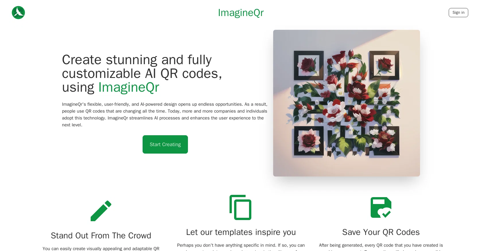 ImagineQR website