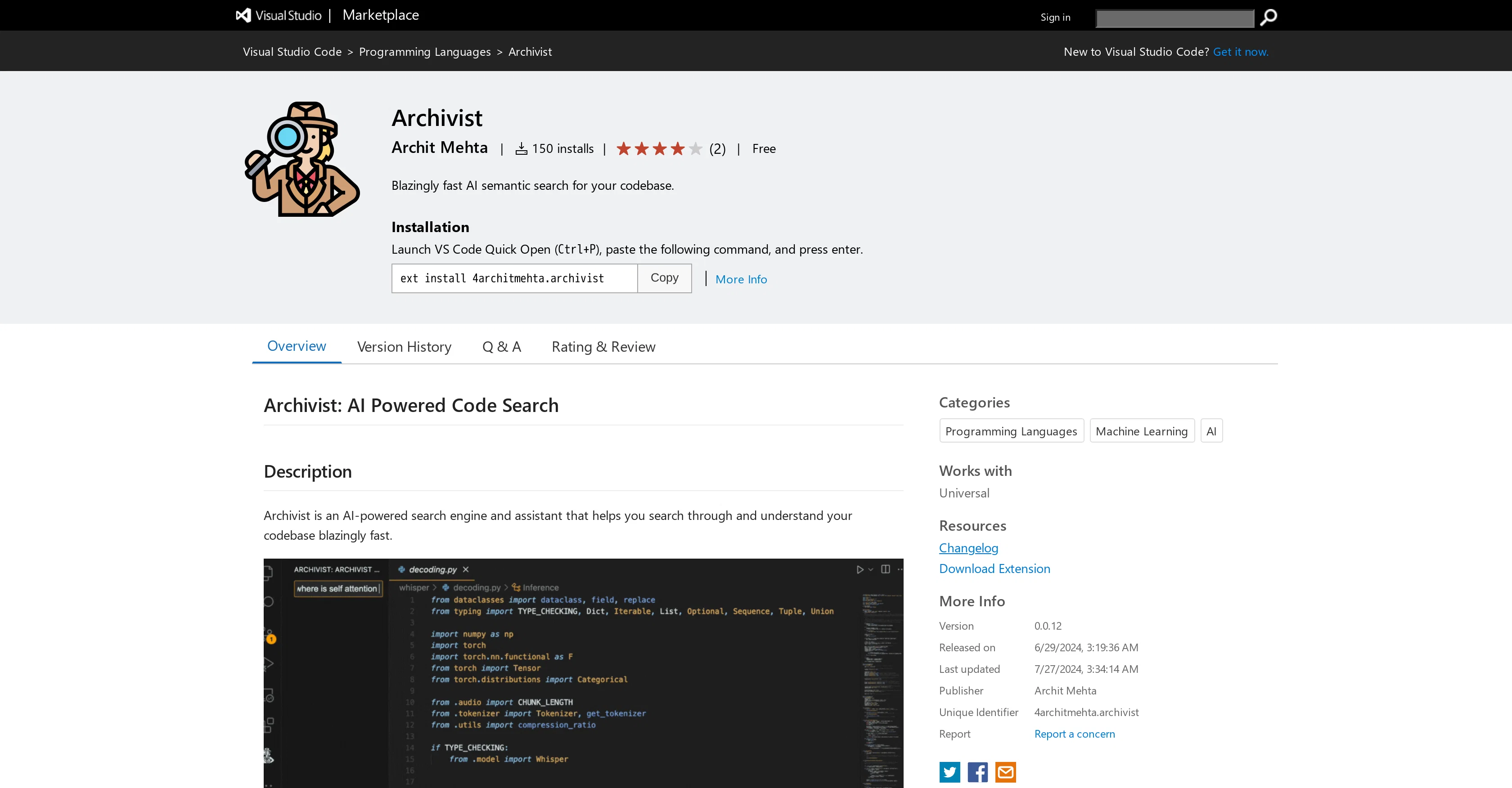 Archivist website