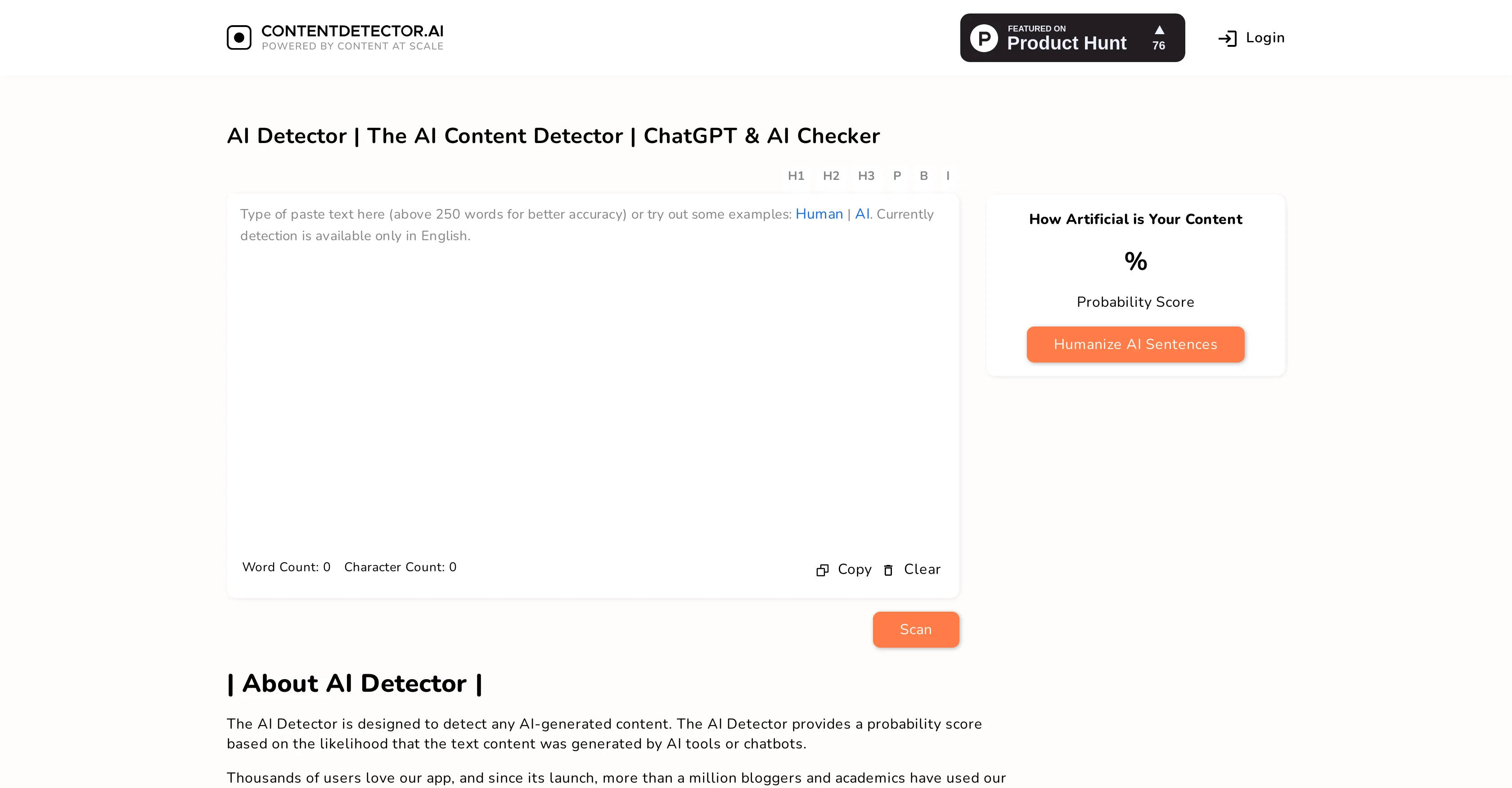 ContentDetector website