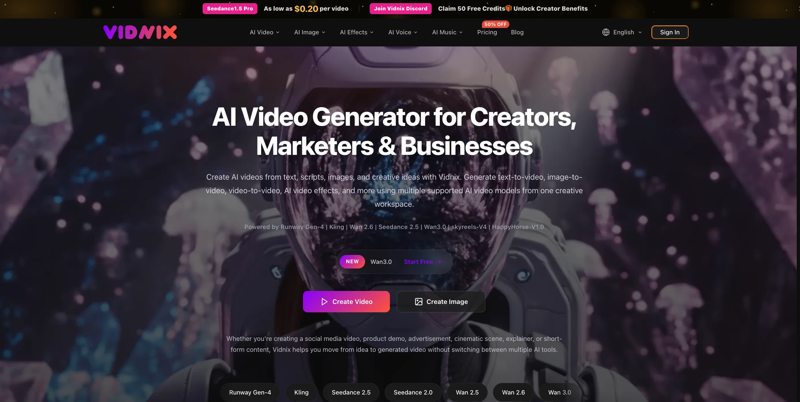Vidnix | AI Image to Video Generator website