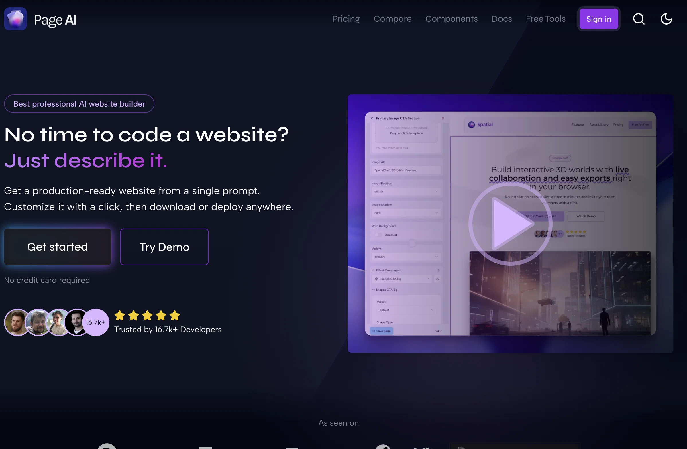 PageAI website