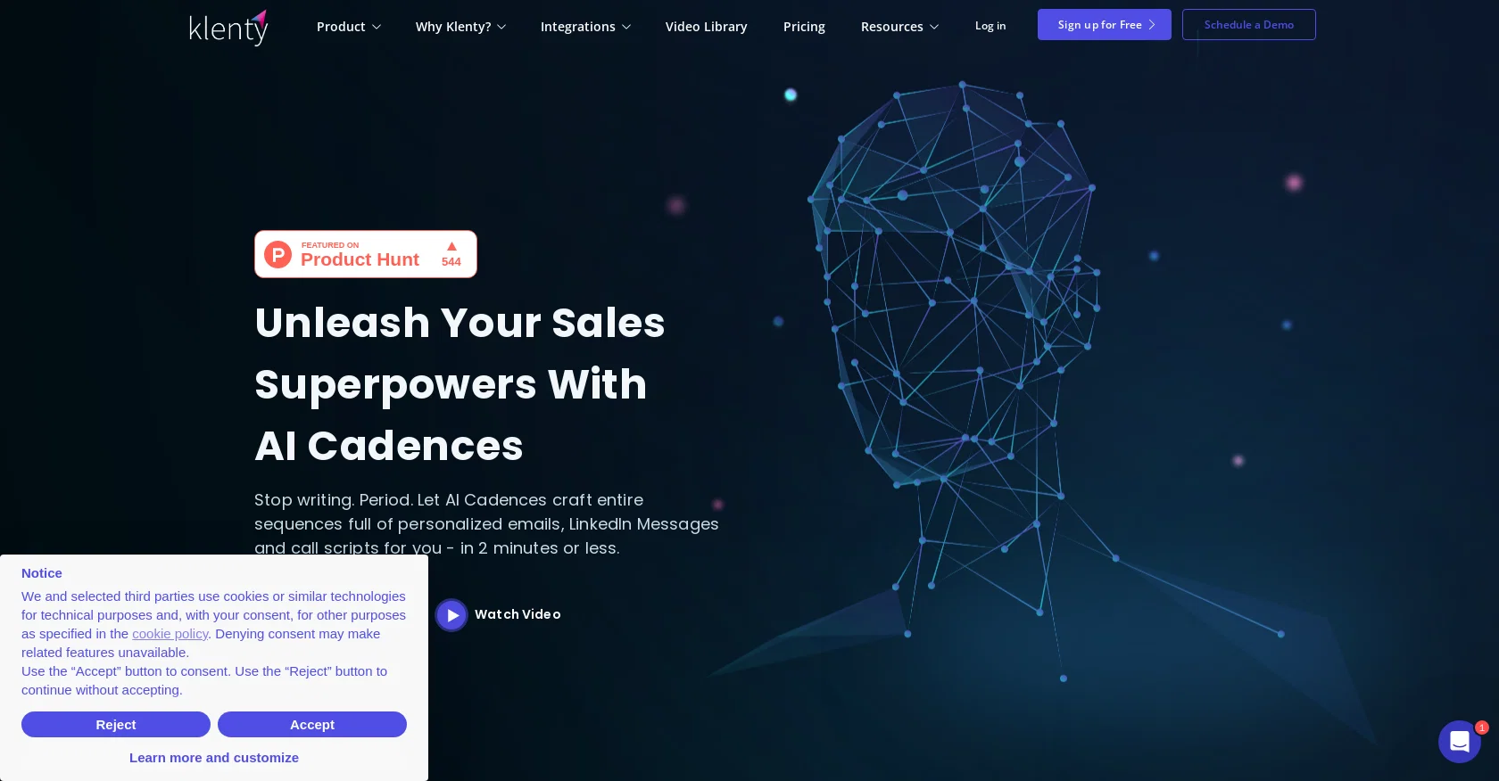 Klenty website
