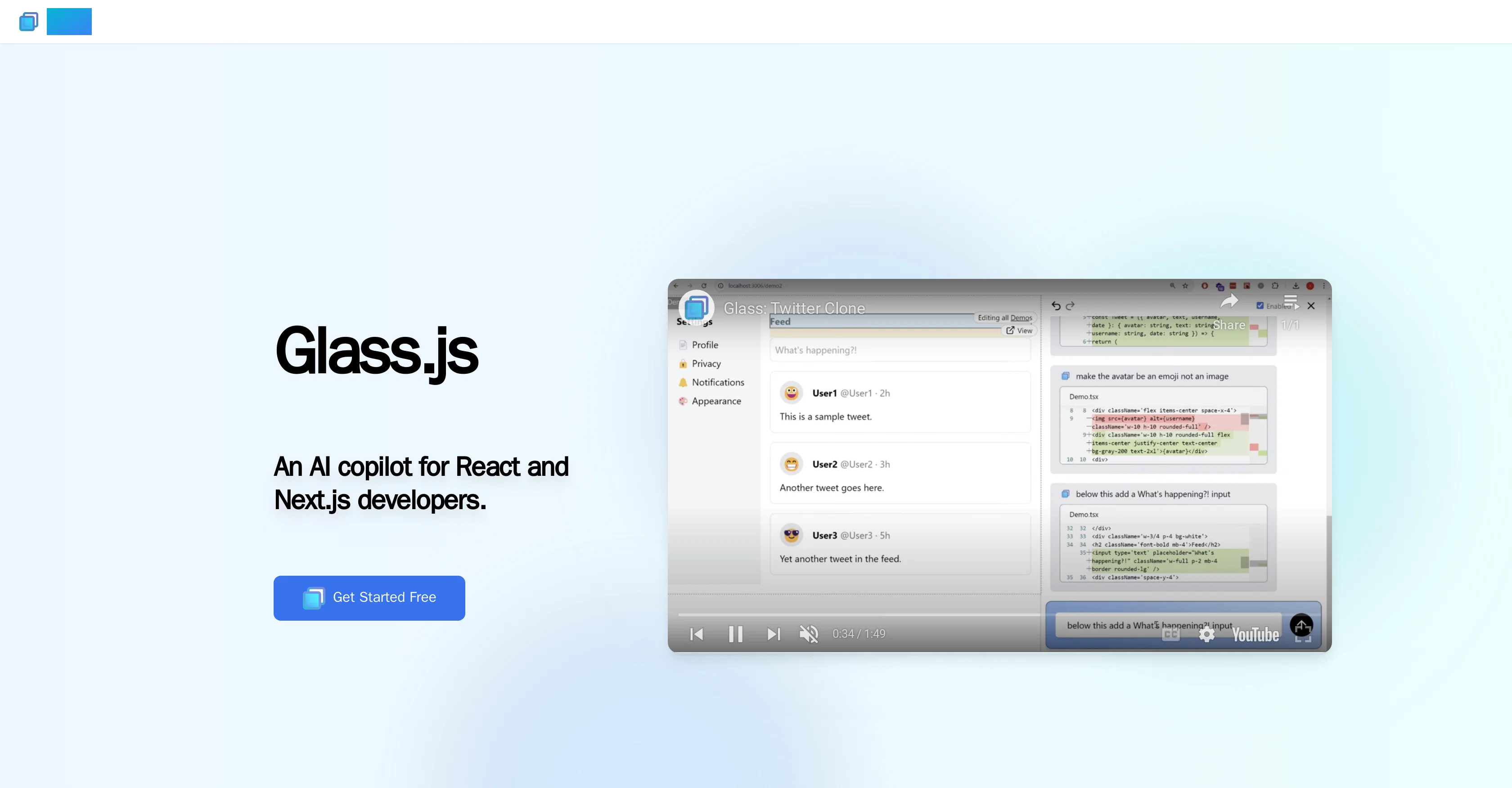 Glass website