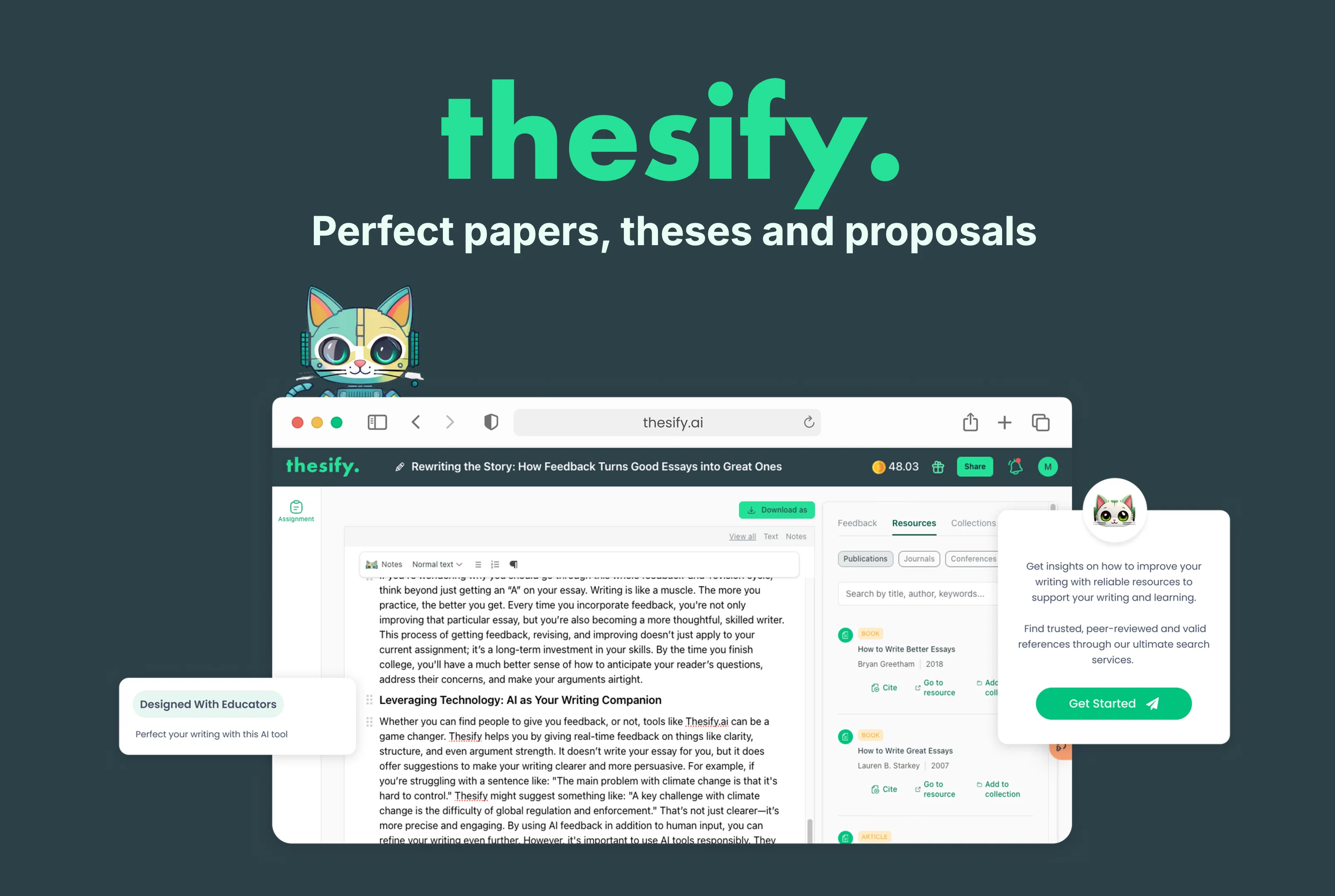 Thesify website