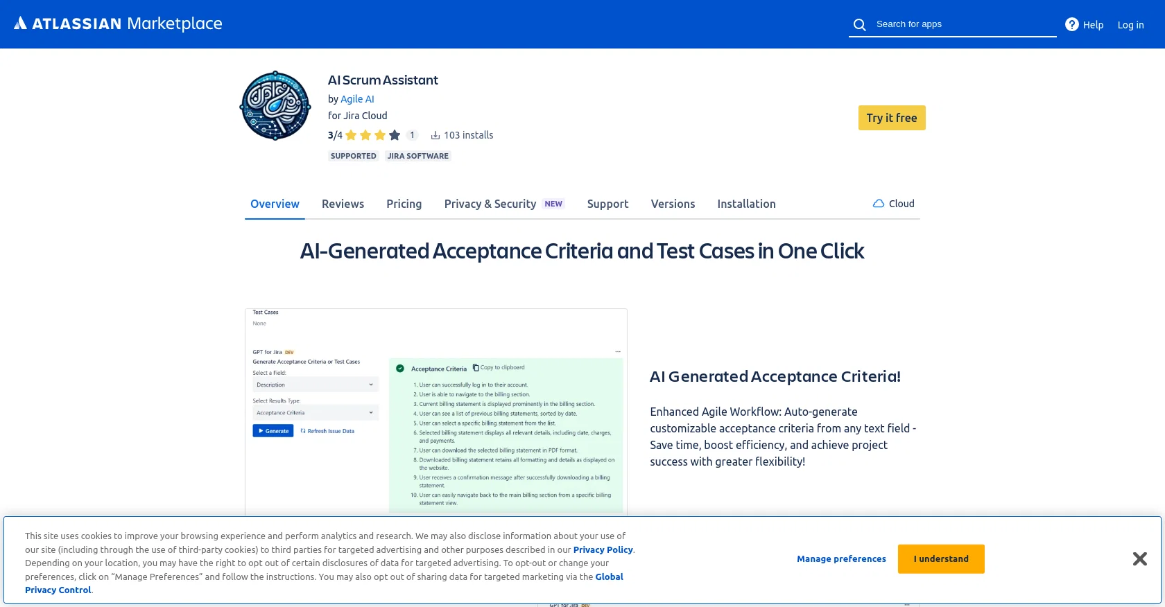 AI Scrum Assistant website