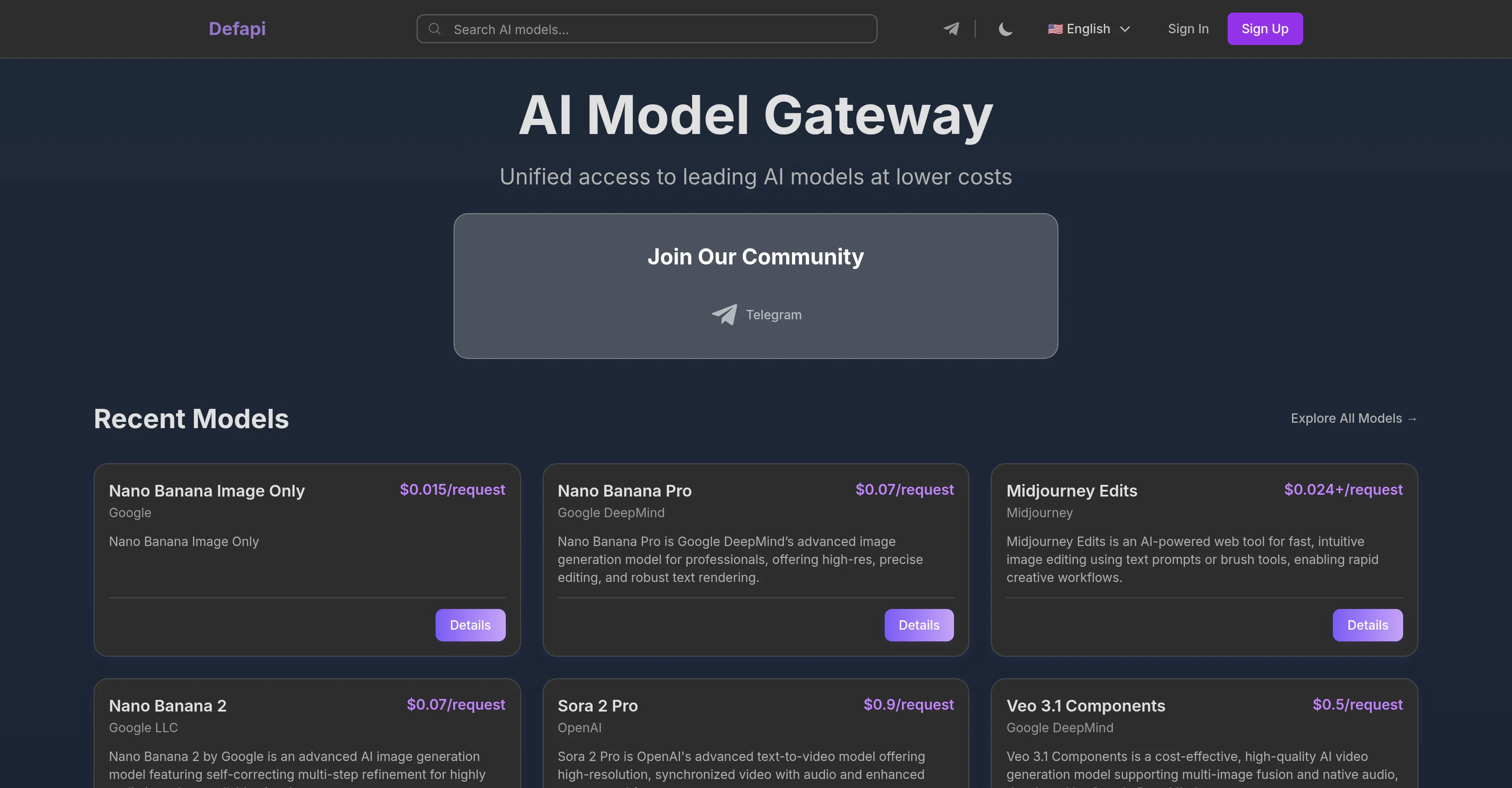 Defapi website