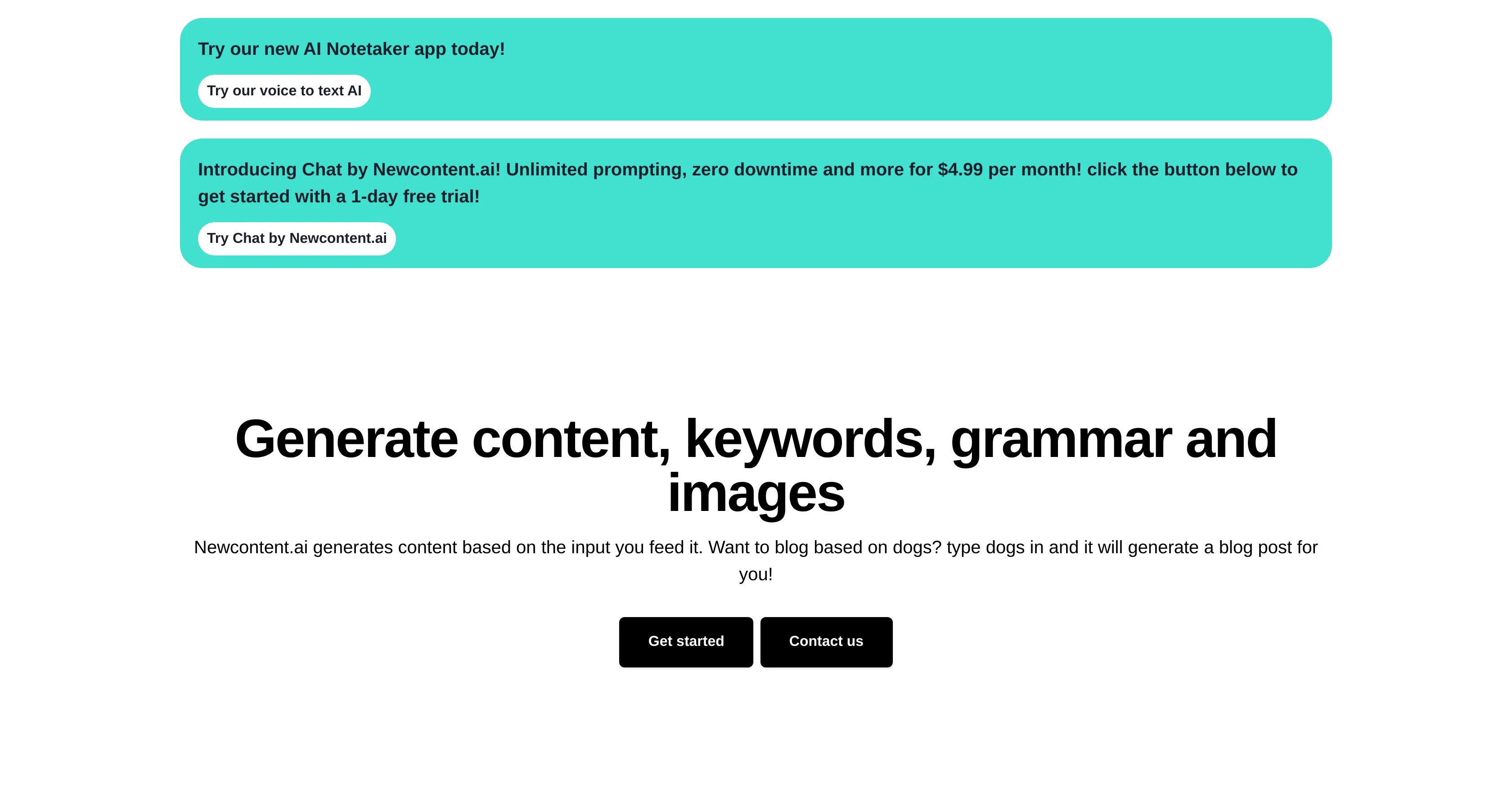 Newcontent.ai website
