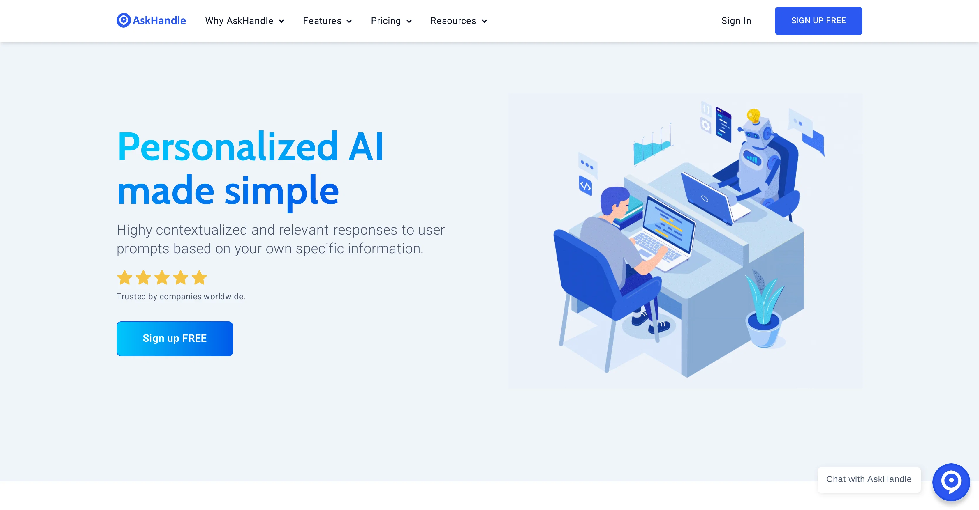 AskHandle website