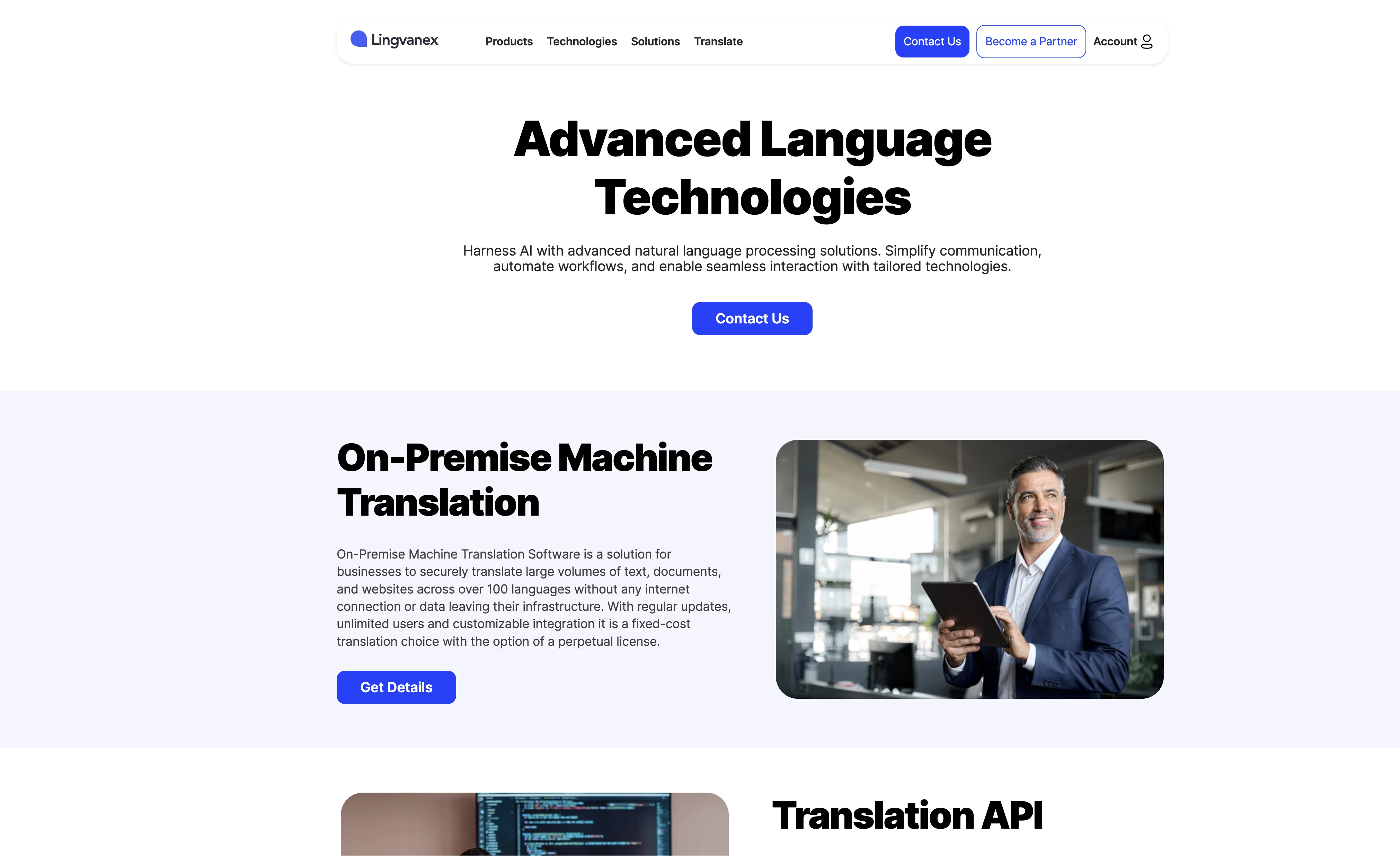 Lingvanex website