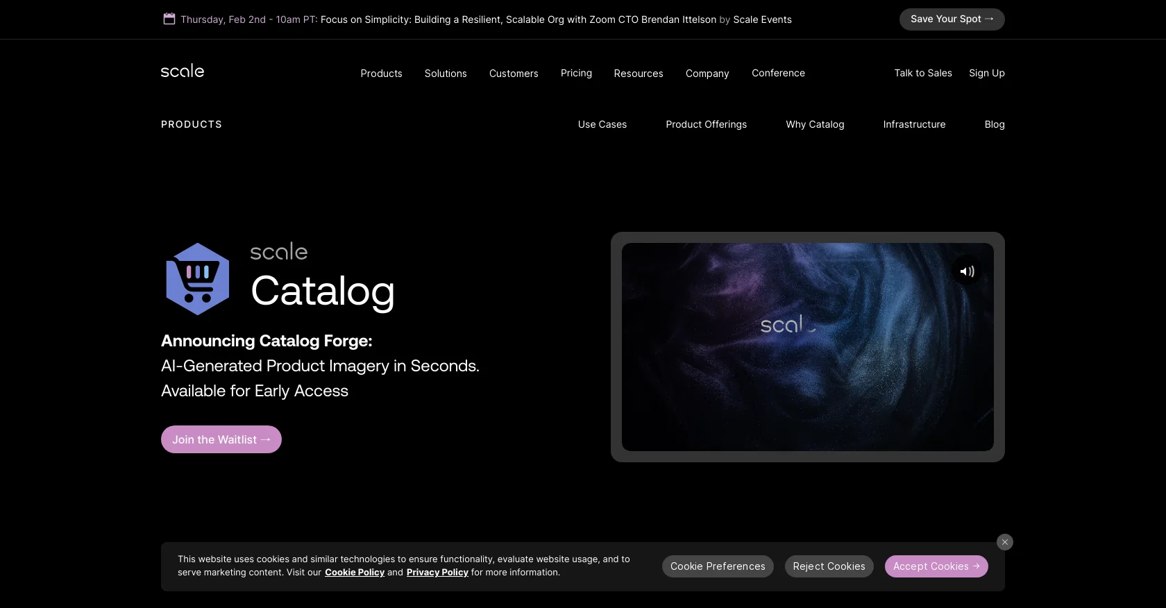 Scale Catalog Forge website