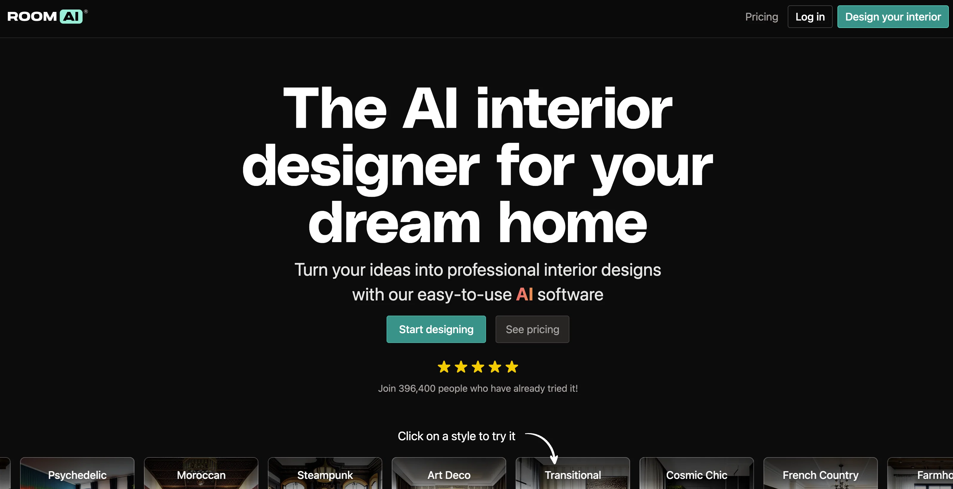 Room AI website