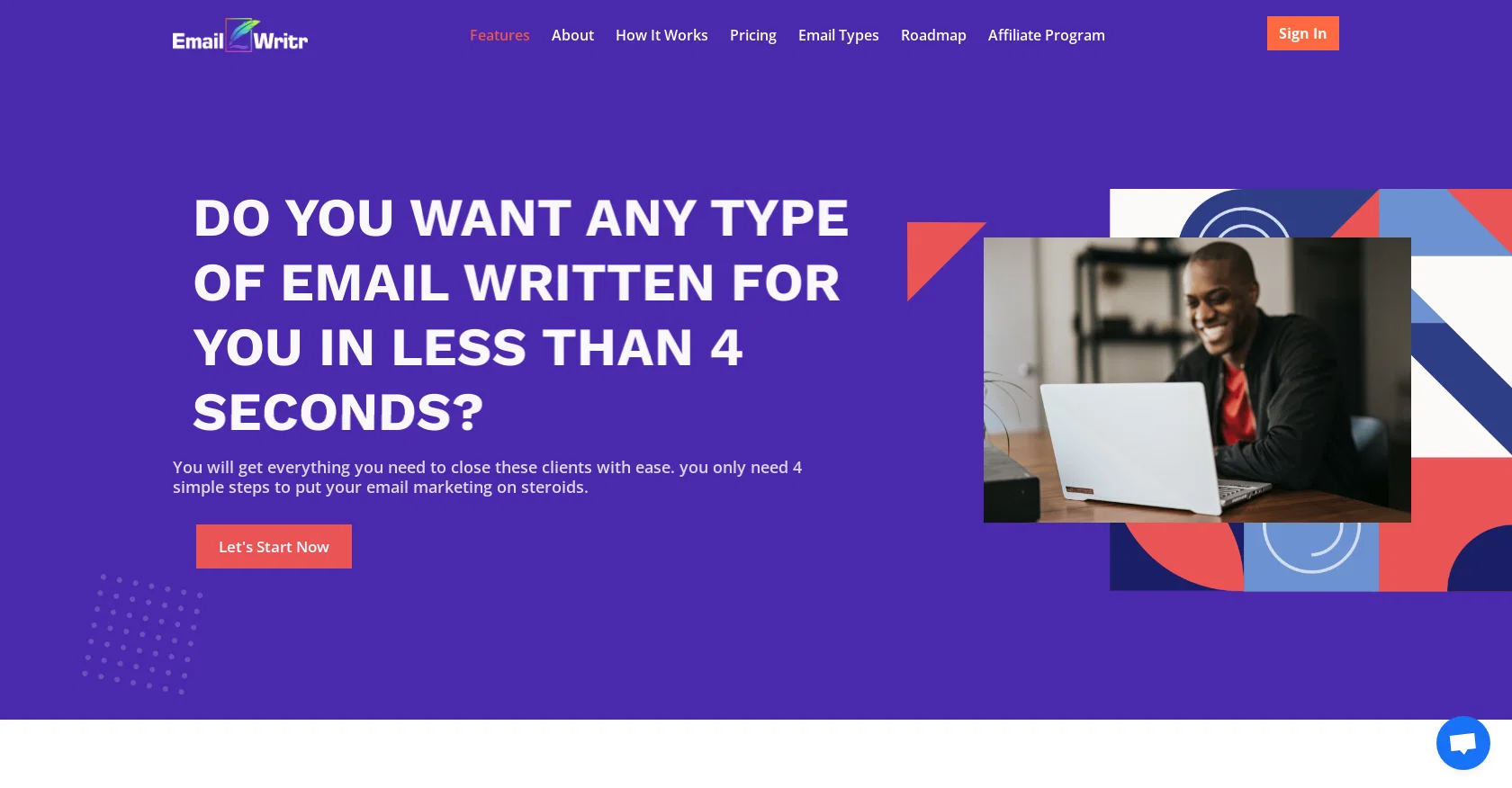 EmailWritr website