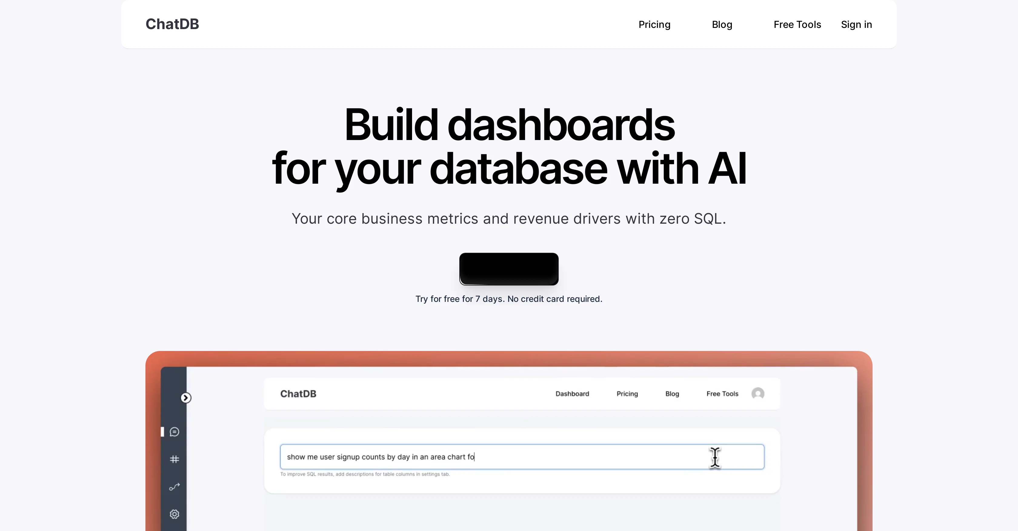 ChatDB website