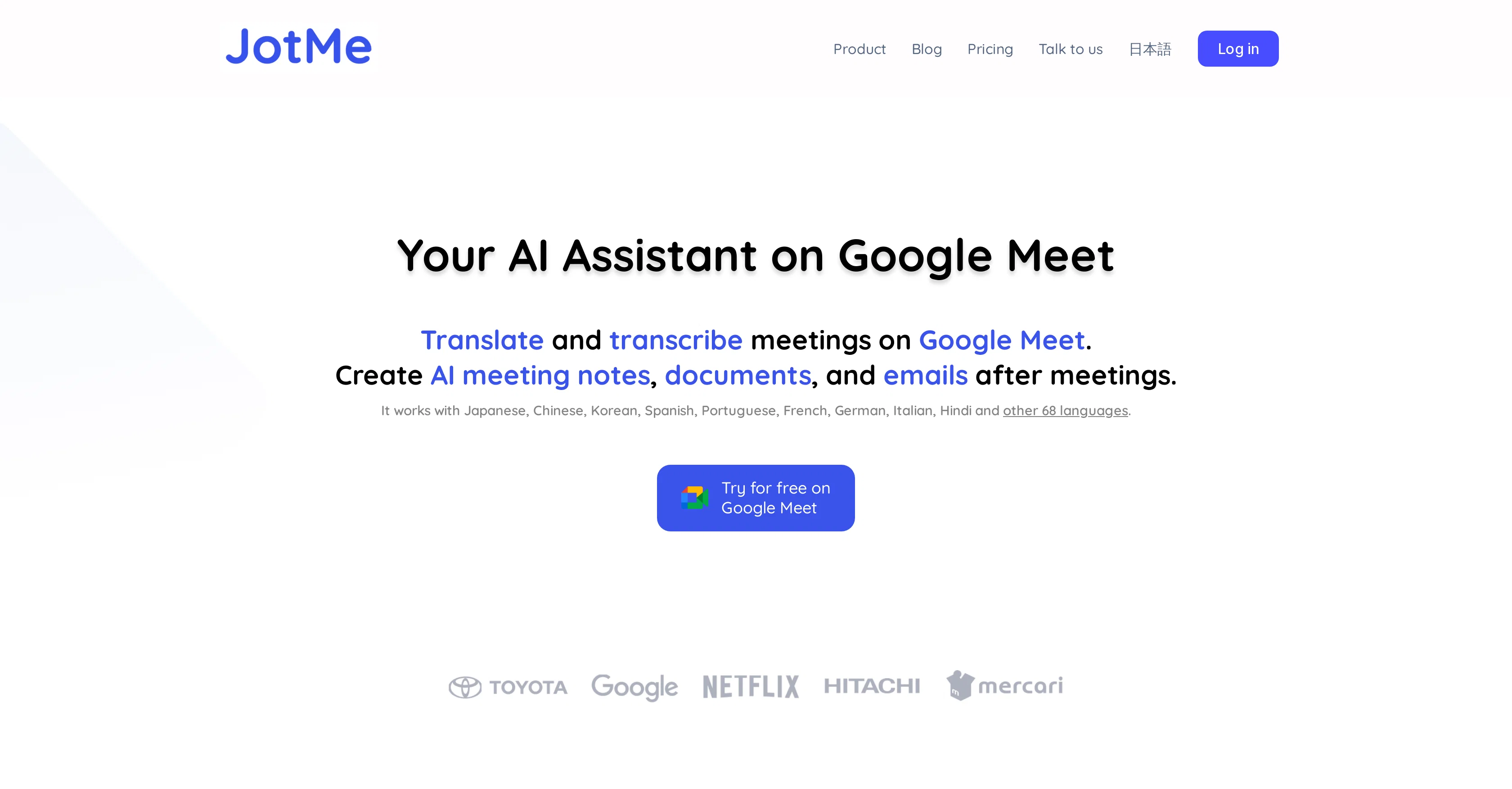 JotMe website