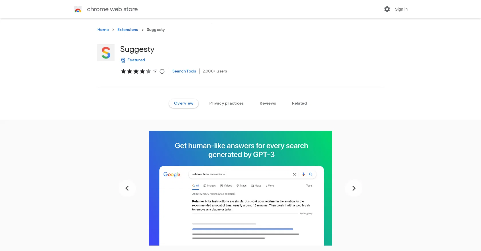 Suggesty website