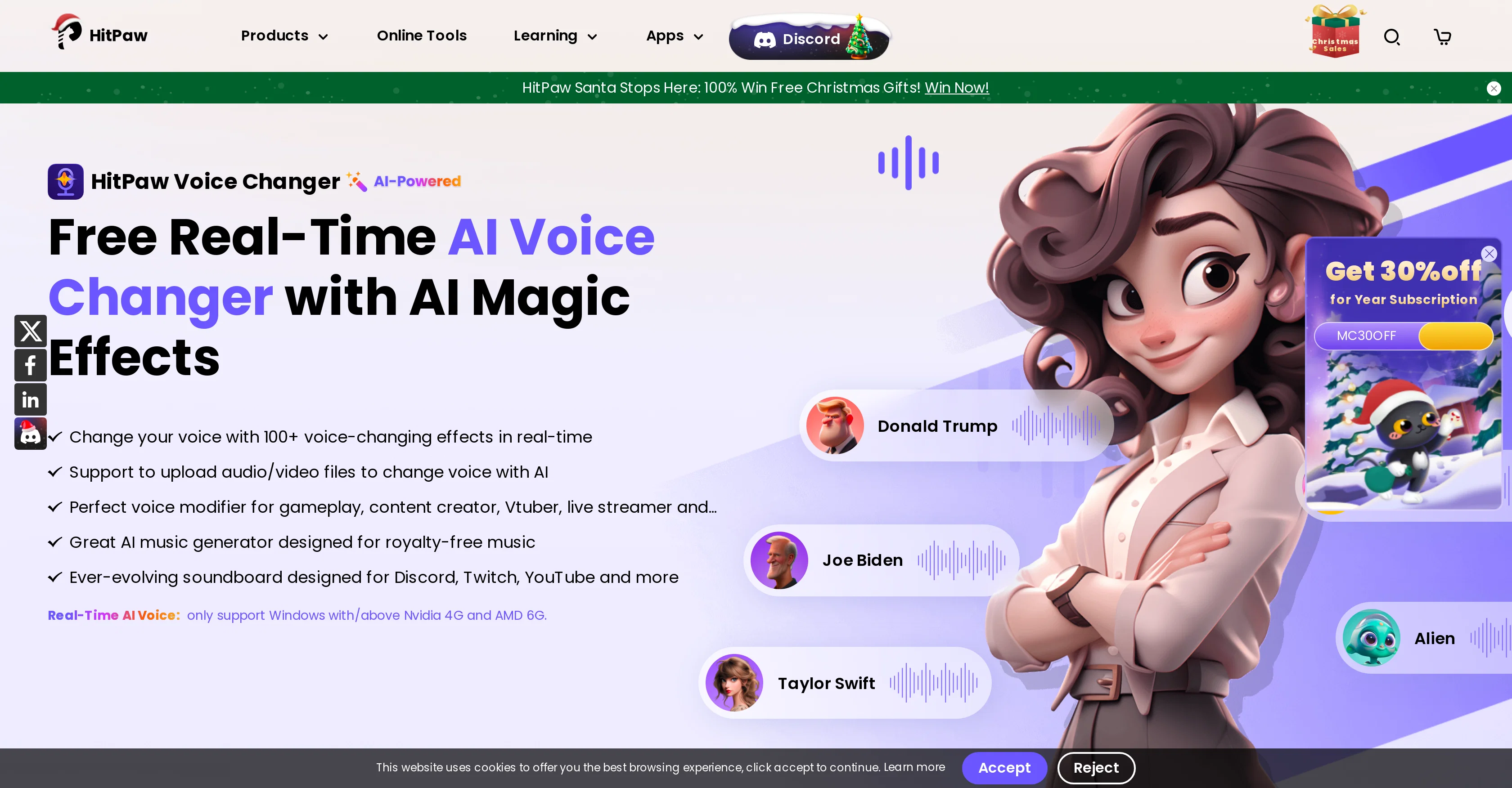 HitPaw Voice Changer website
