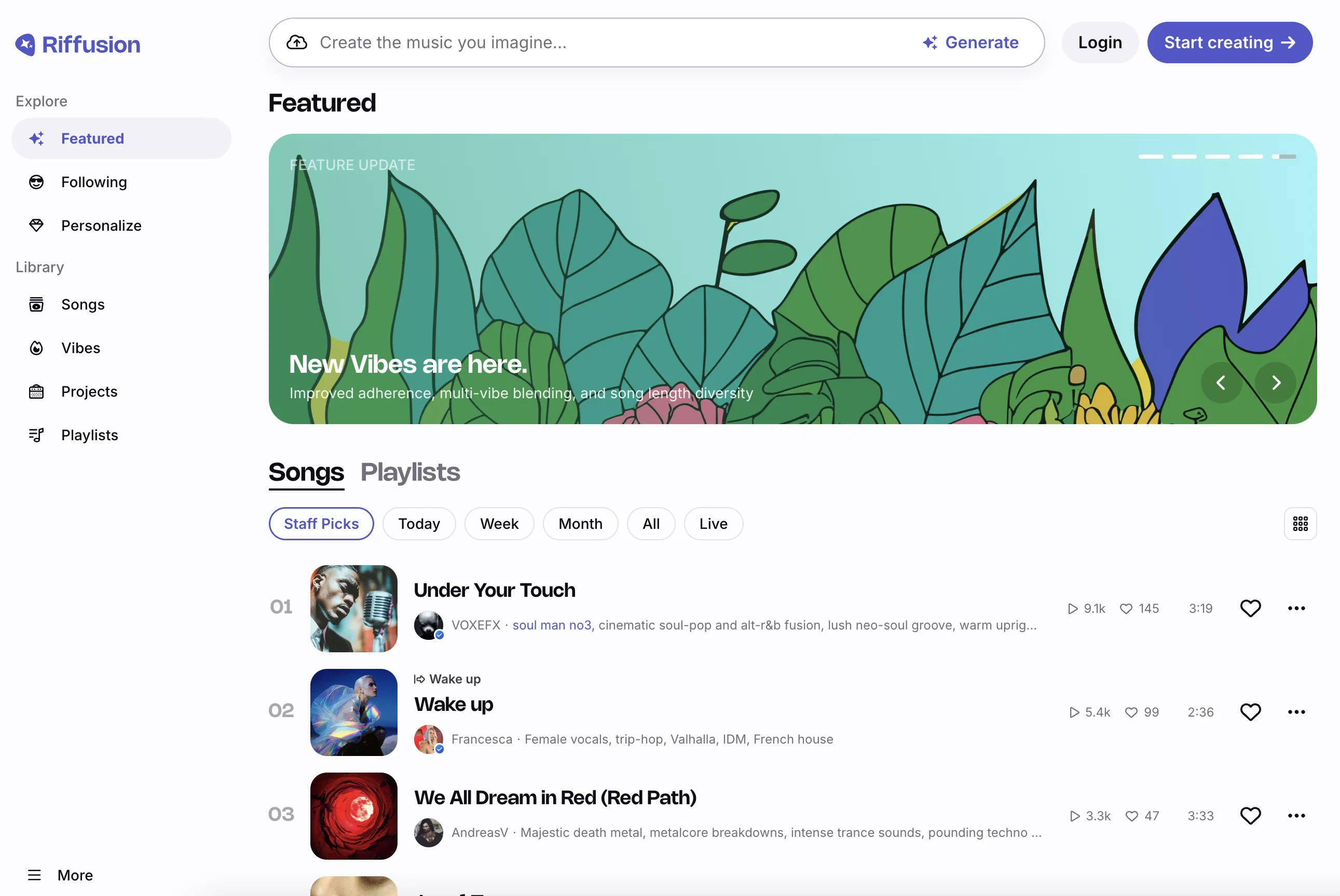 Riffusion website