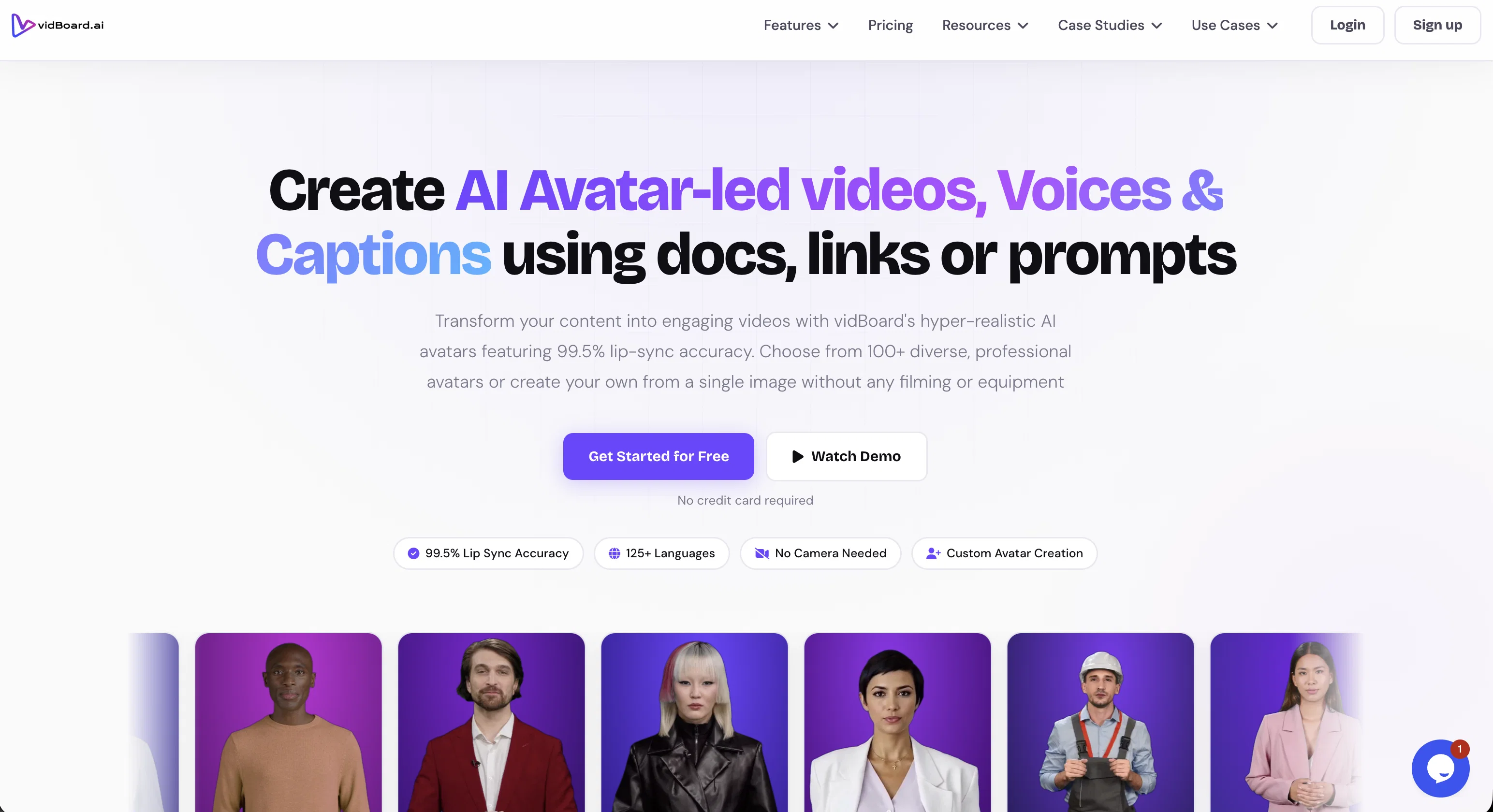 Vidboard AI website