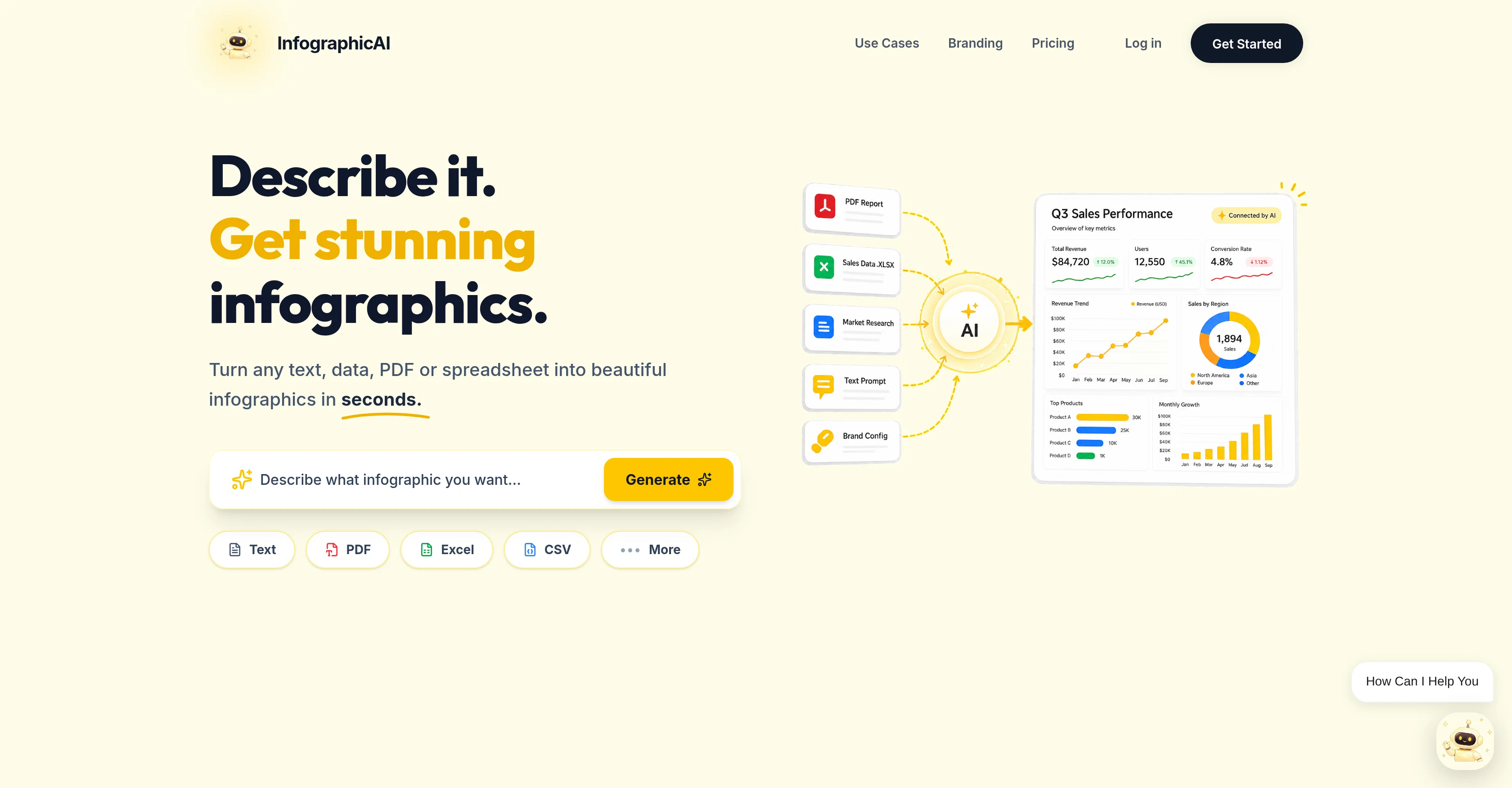 InfographicAI website