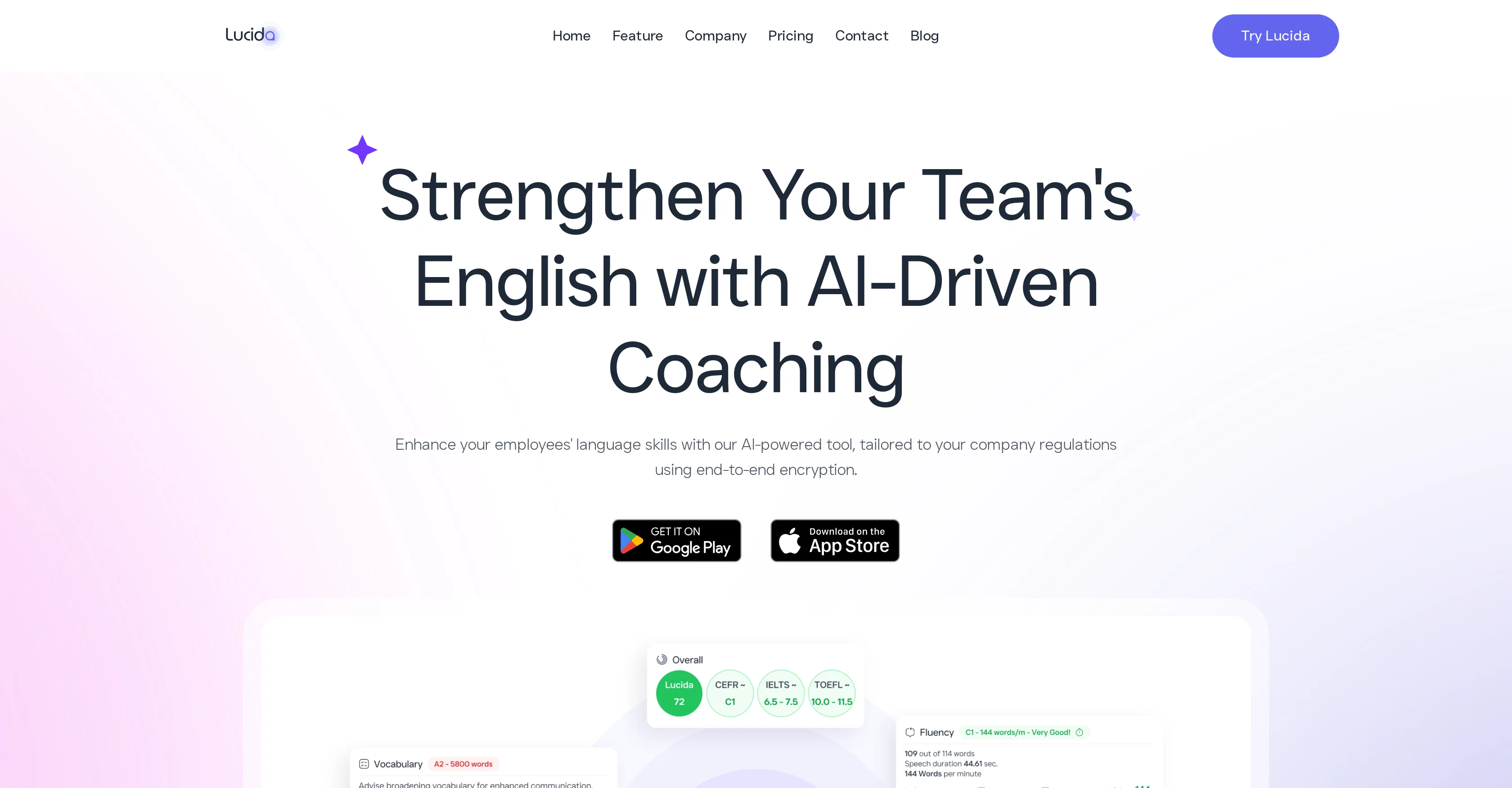 Lucida AI website